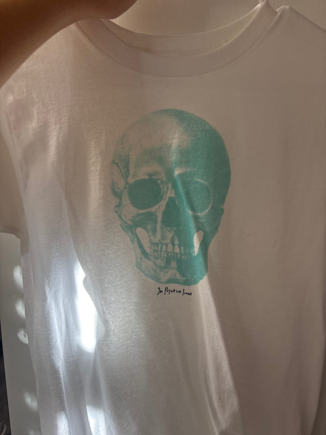 Customer photo review of skull baby tee
