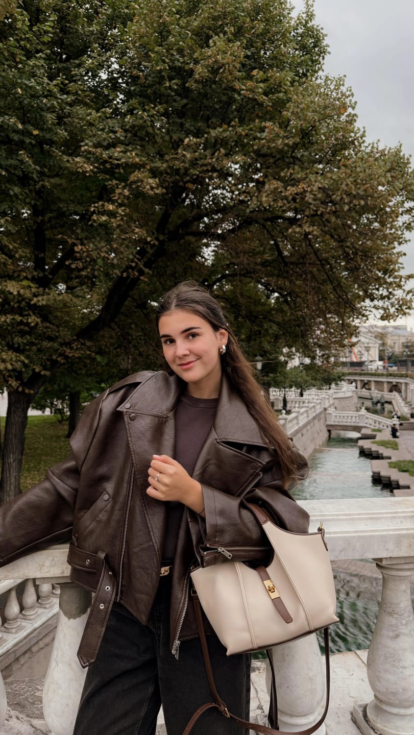 Customer photo review of Gaia Vegan Leather Jacket