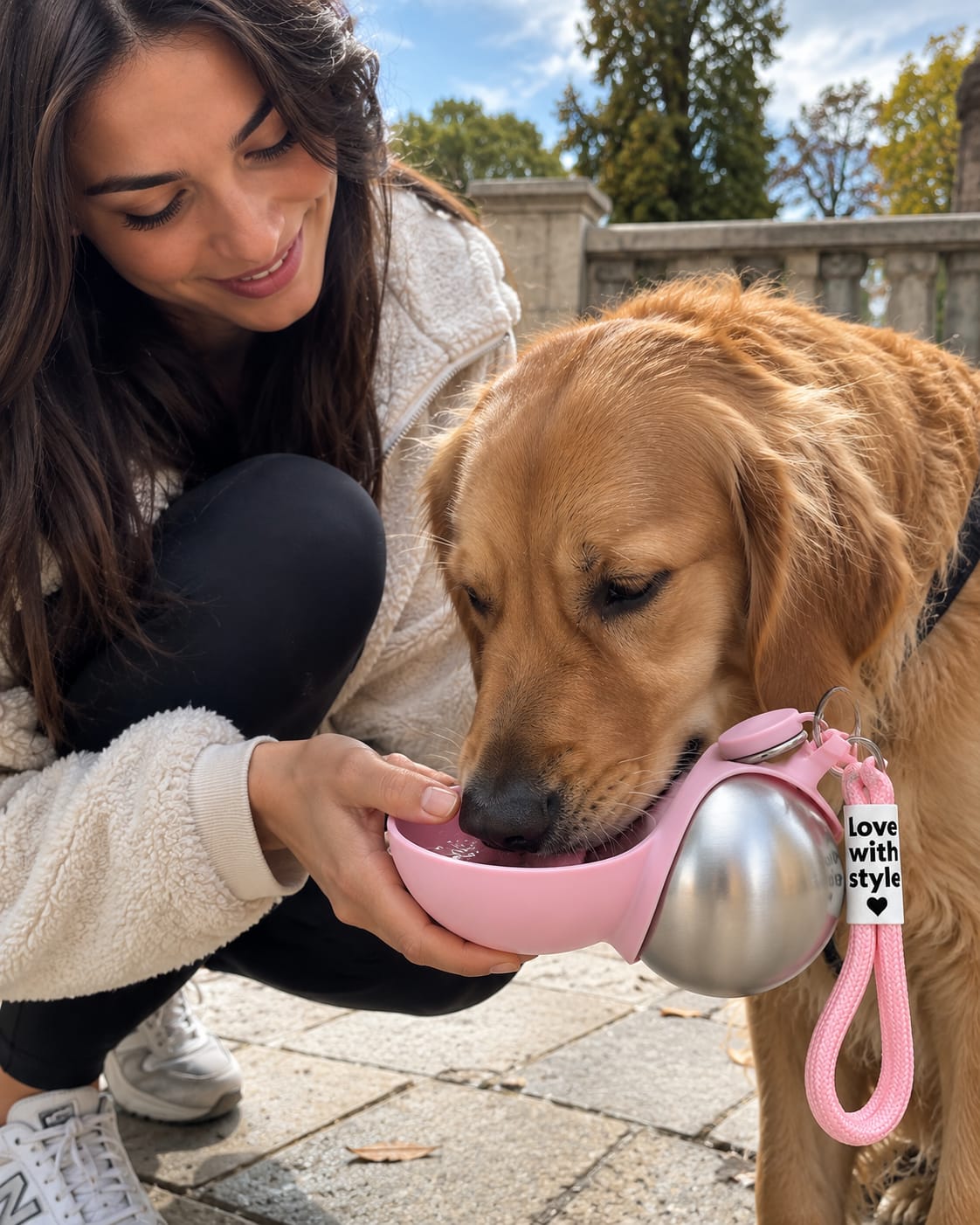 Customer photo review of AquaPup™ Portable Dog Water Bottle
