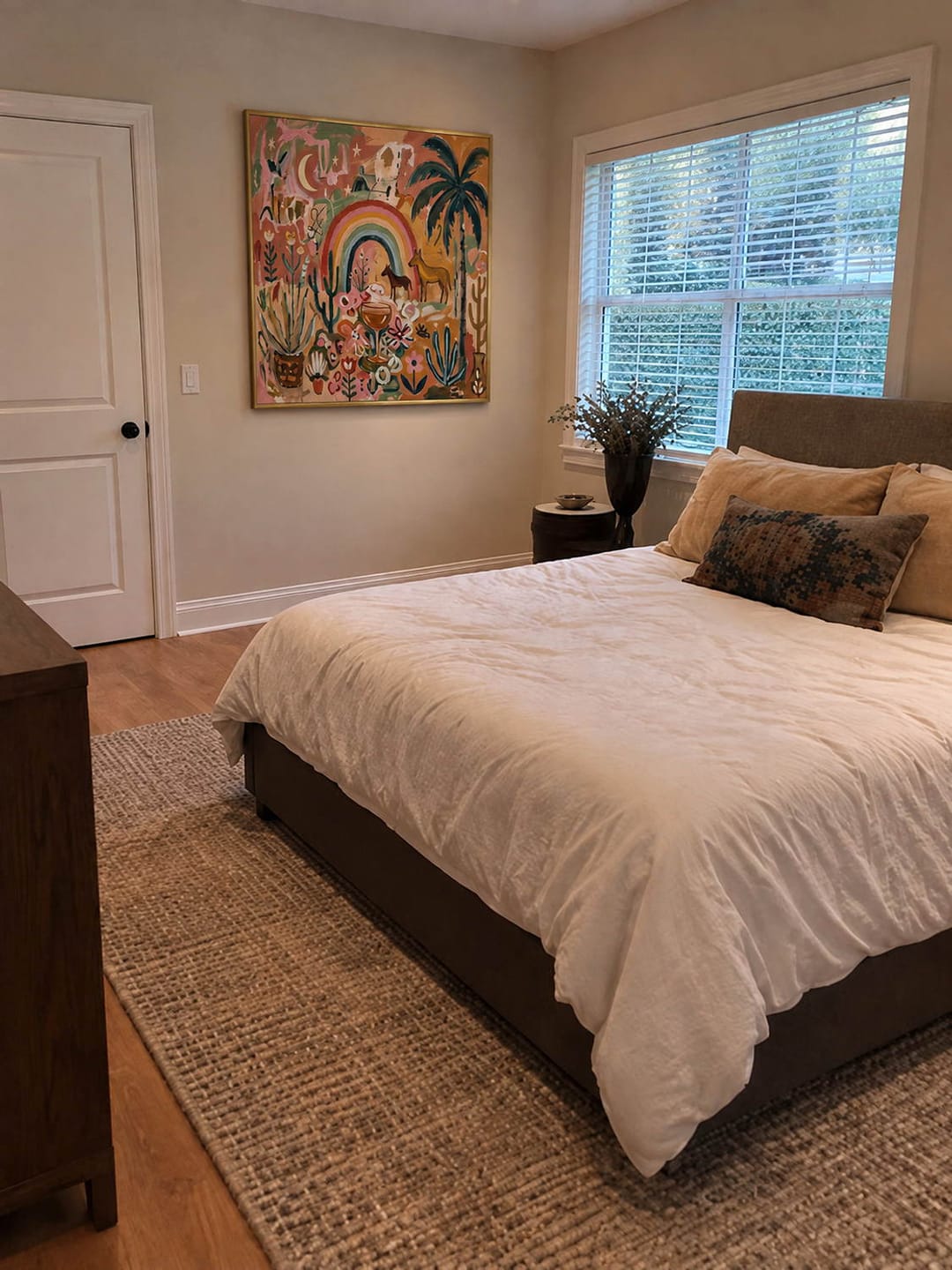Customer photo review of Under the Rainbow — Colorful Boho Wall Art