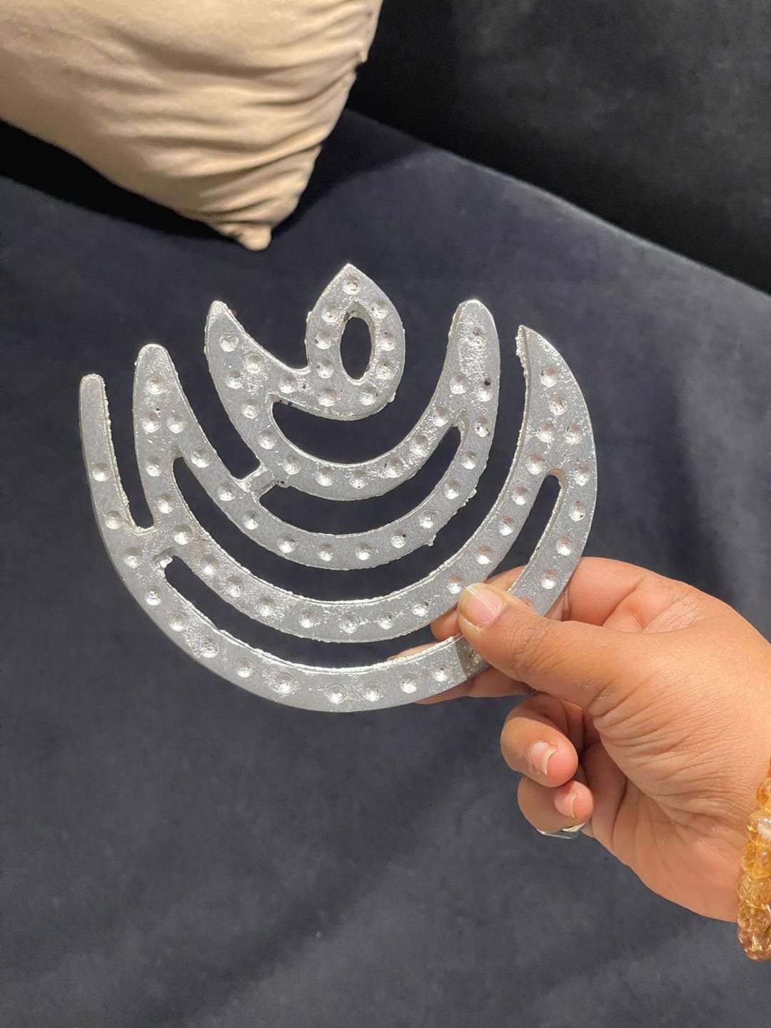 Customer photo review of Zinc Moon Helix – Vastu Remedy for North-East Direction Correction | Water Element Harmony | 4 & 6 Inch