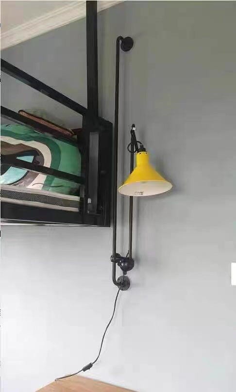 Customer photo review of Slim Metal Wall Light, Adjustable Arm, Plug In, Wall Sconce