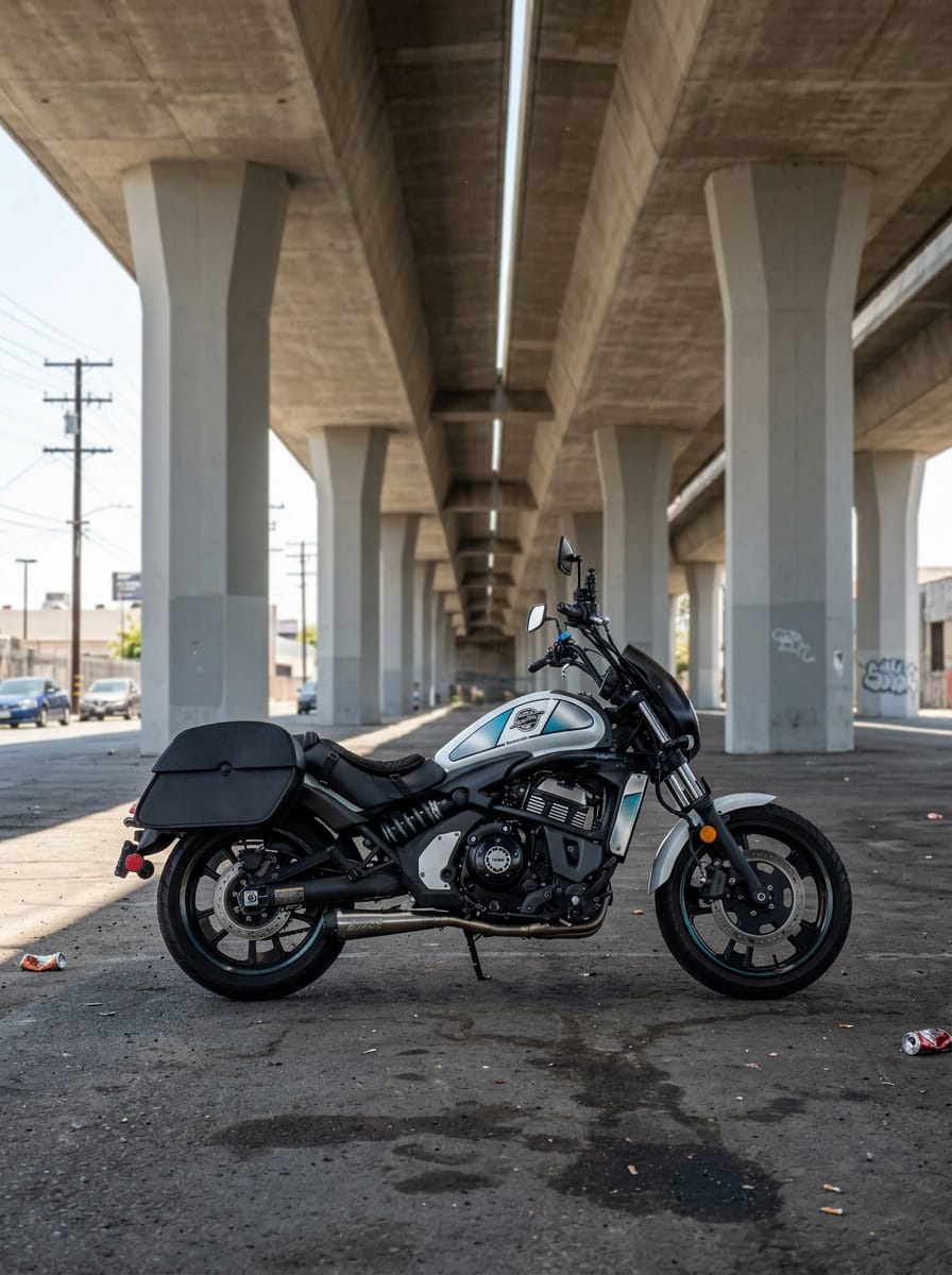 Customer photo review of 28L - Panzer Medium Quick Mount Kawasaki Vulcan S VN650 Leather Saddlebags