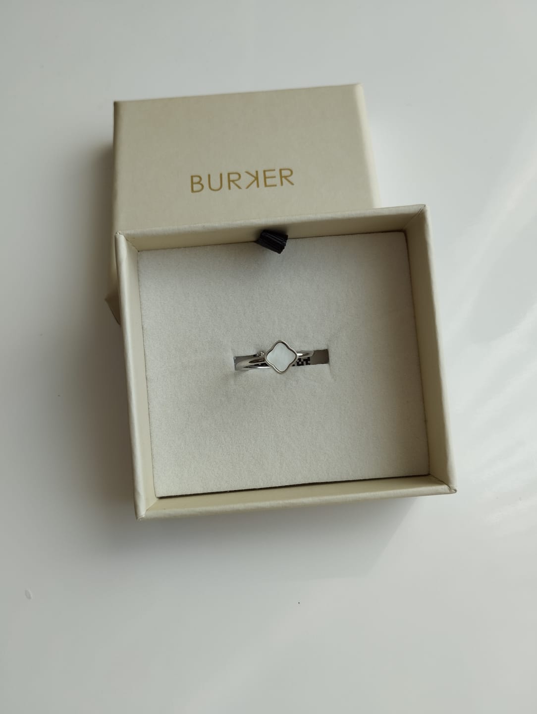 Customer photo review of Flora Silver White Ring
