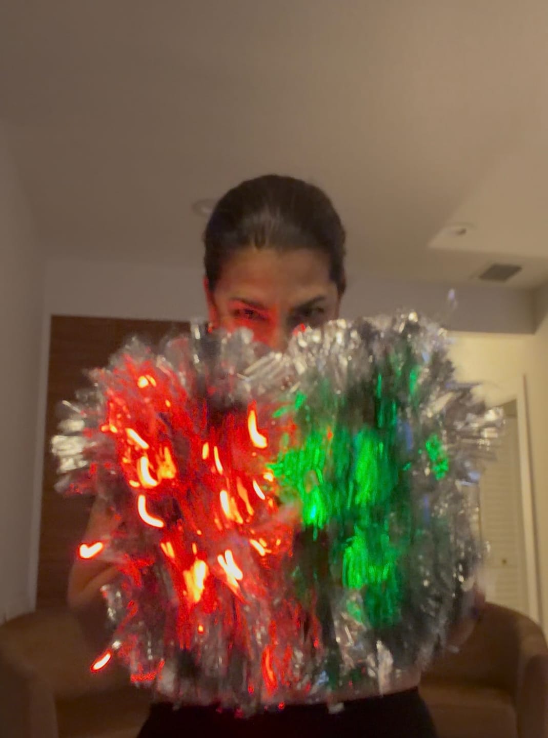 Customer photo review of Light up LED Pom Poms (1 Set : 2 Poms)
