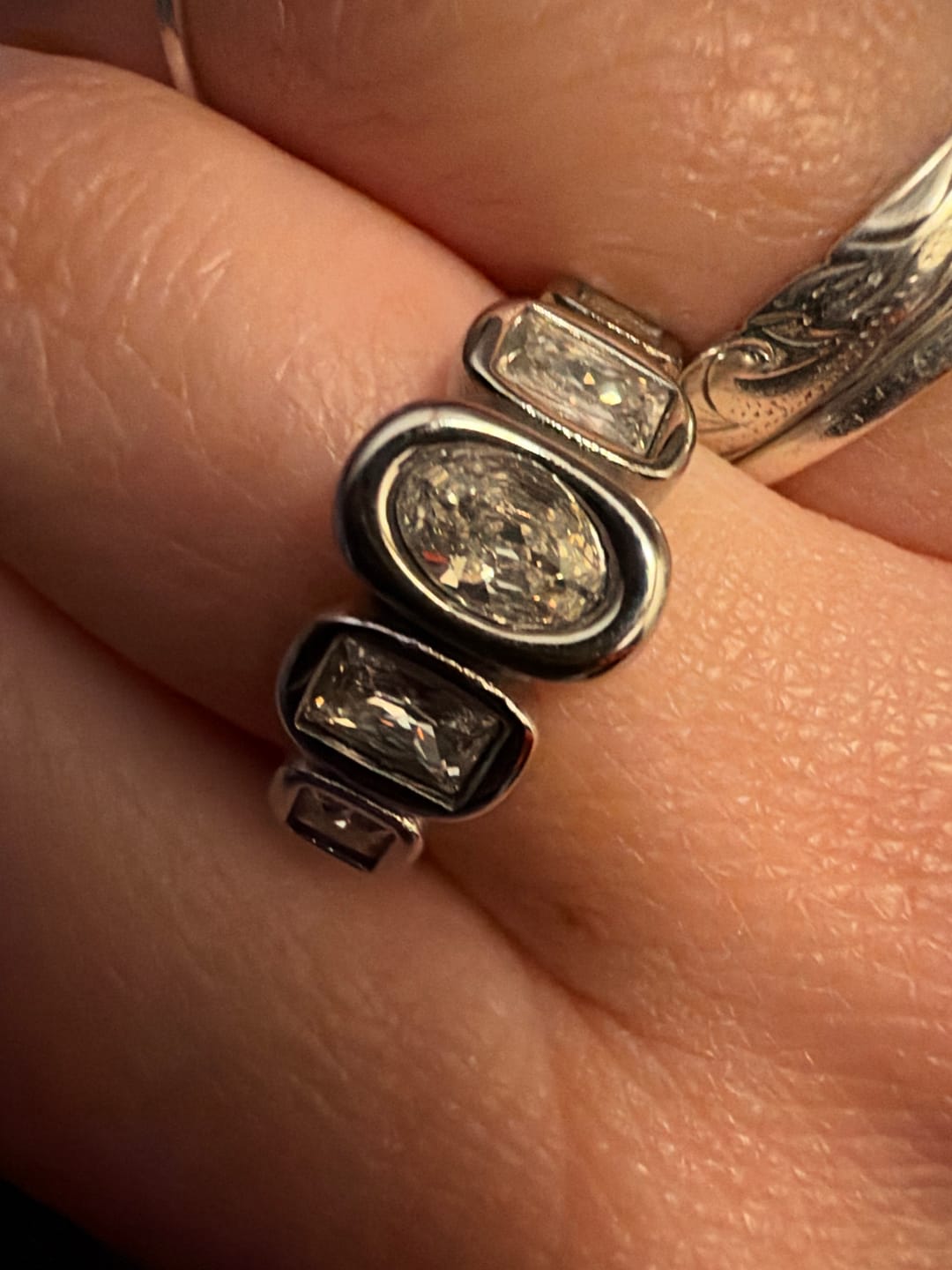 Customer photo review of Rowan Bezel Crystal Ring