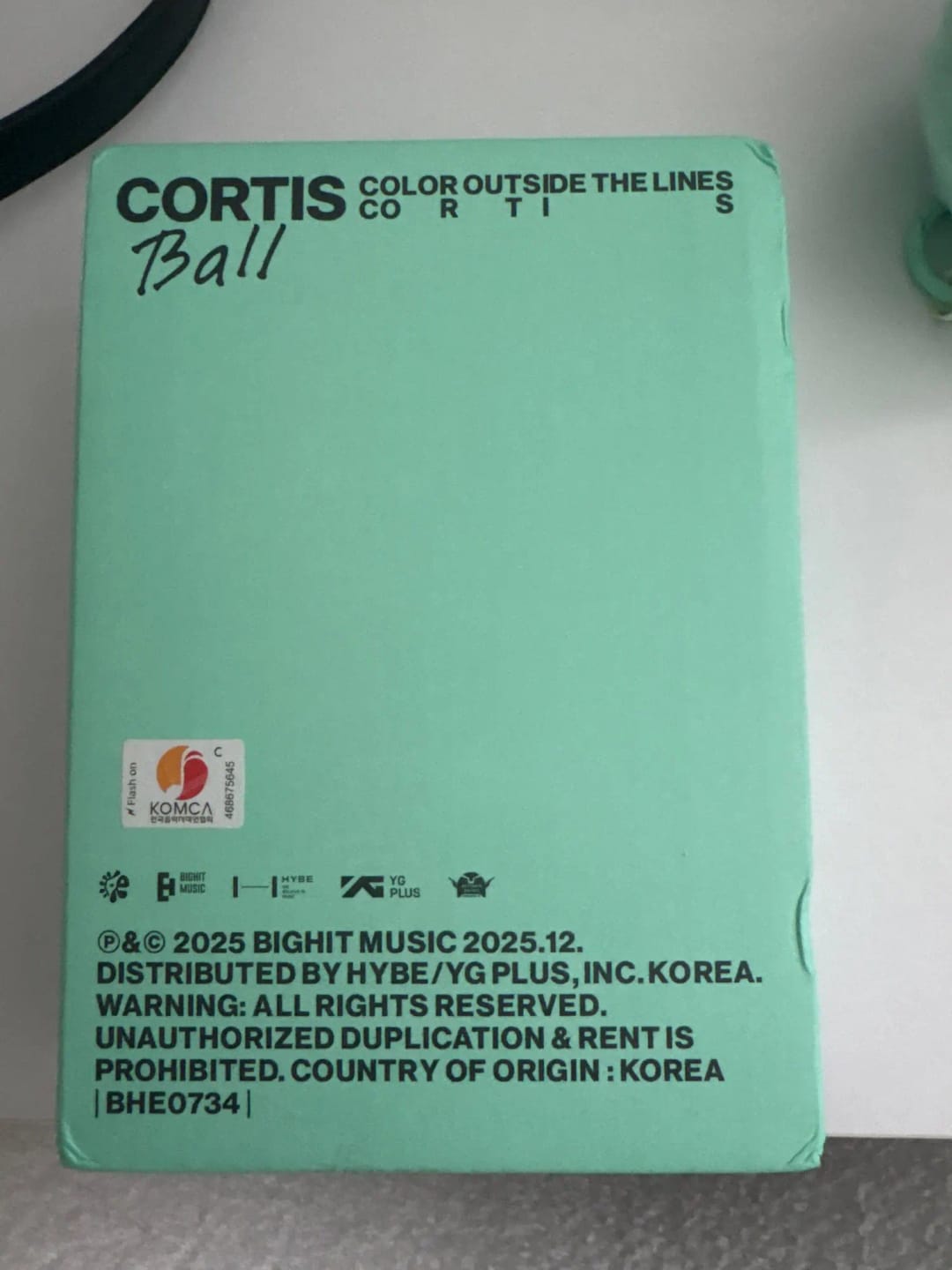 Customer photo review of COLOR OUTSIDE THE LINES Album - CORTIS Ball Ver.