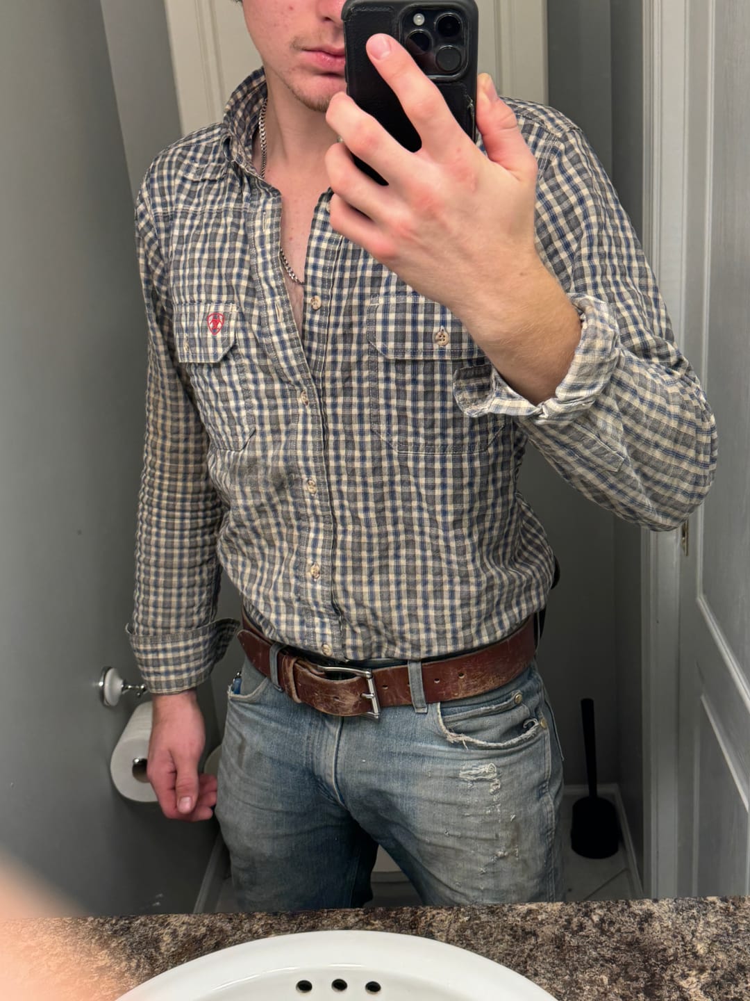 Customer photo review of The Man Belt 1.75" - Rich Brown