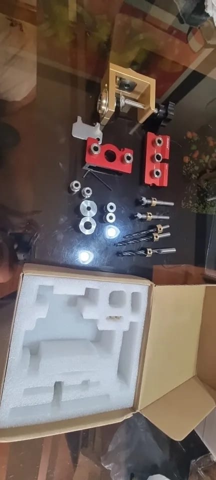 Customer photo review of 3-in-1 Doweling Jig Kit for Dowels & Cam Lock Fittings