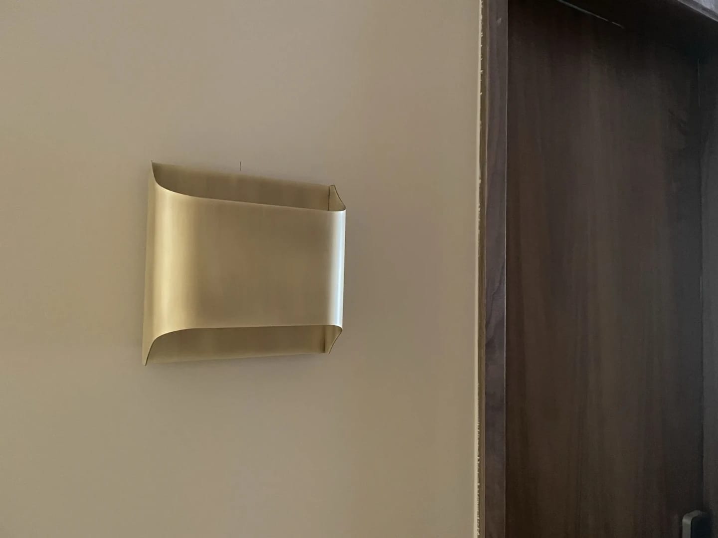 Customer photo review of Brass Up and Down Wall Light, Curved Rectangular Box, Wall Sconce