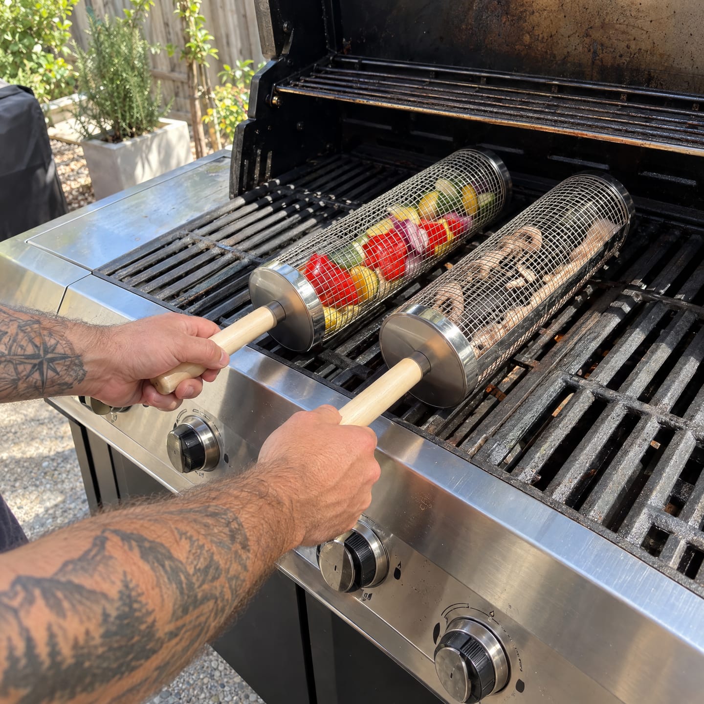 Customer photo review of GRILL MATE ROLLER BASKET