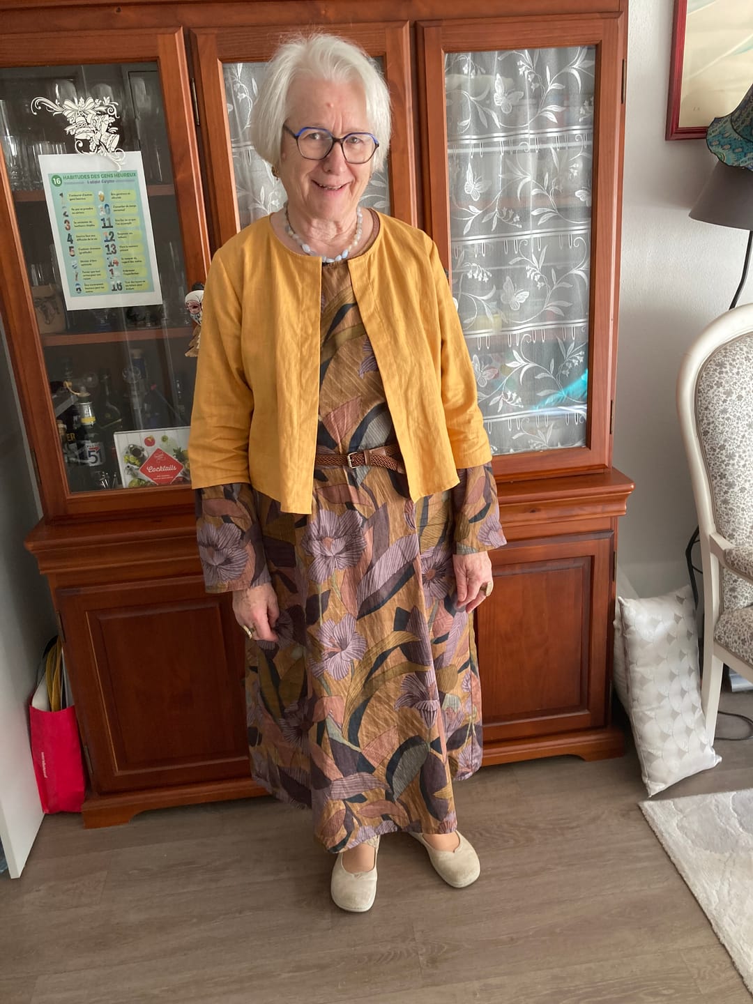 Customer photo review of Robe Armande – Satin de coton Jardin d'automne
