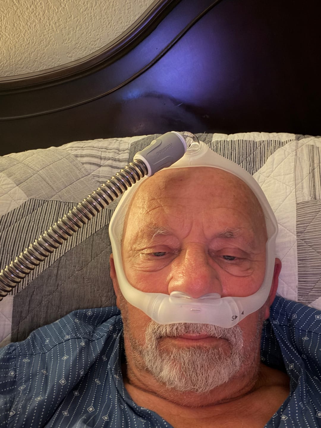 Customer photo review of DreamWear Silicone Nasal Pillow CPAP Mask with Headgear - Fit Pack