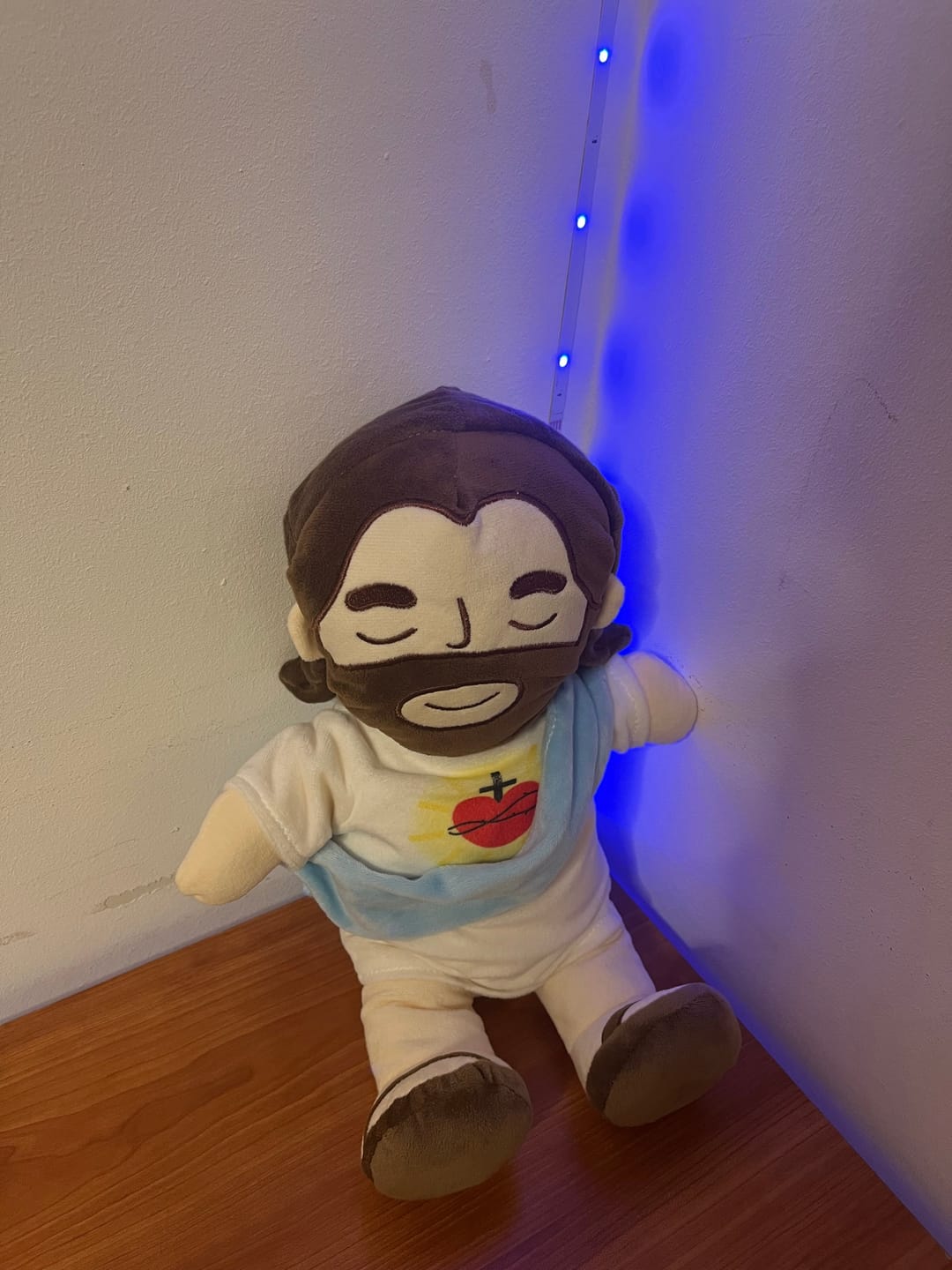 Customer photo review of Breathing Jesus Plush for Sleep Better
