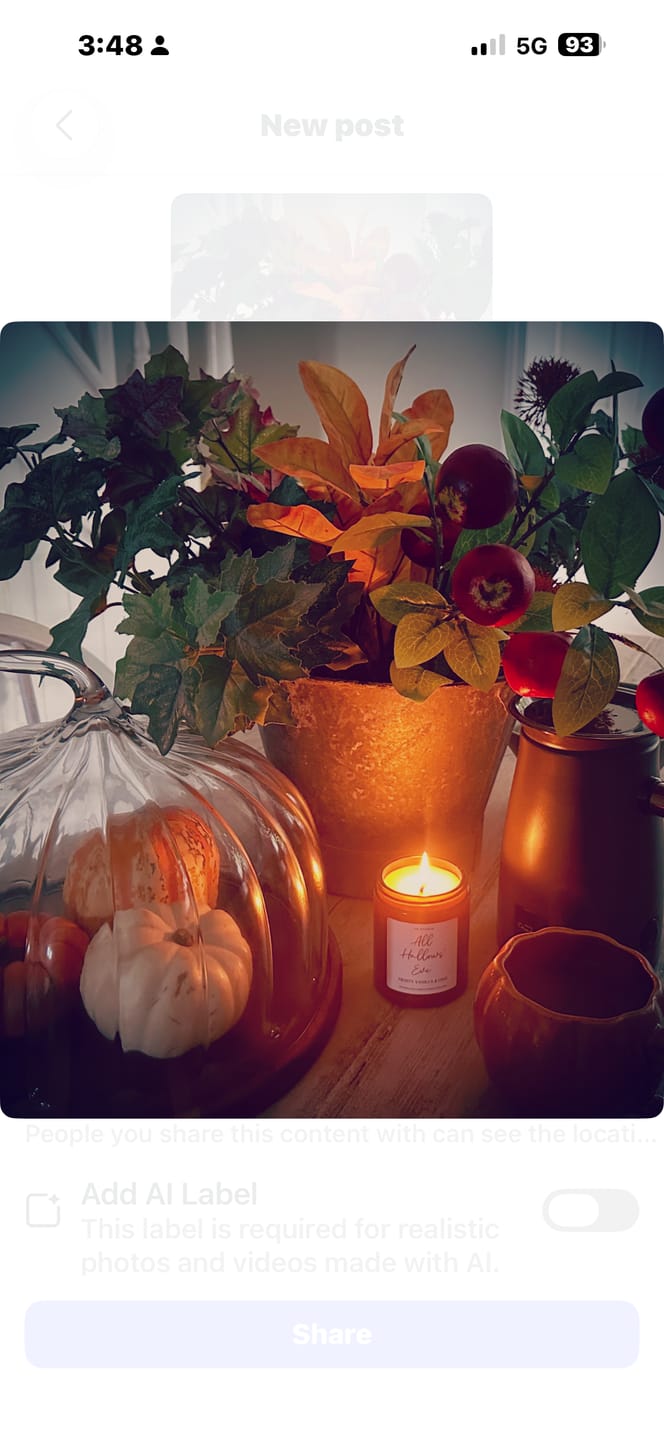 Customer photo review of "All Hallows' Eve" Halloween Candle
