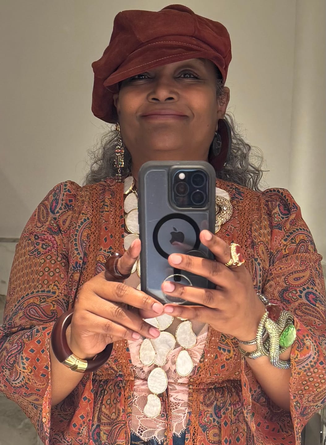 Customer photo review of HEIDI DAUS® “Rooted Elegance” Essential Wood Wide Bangle