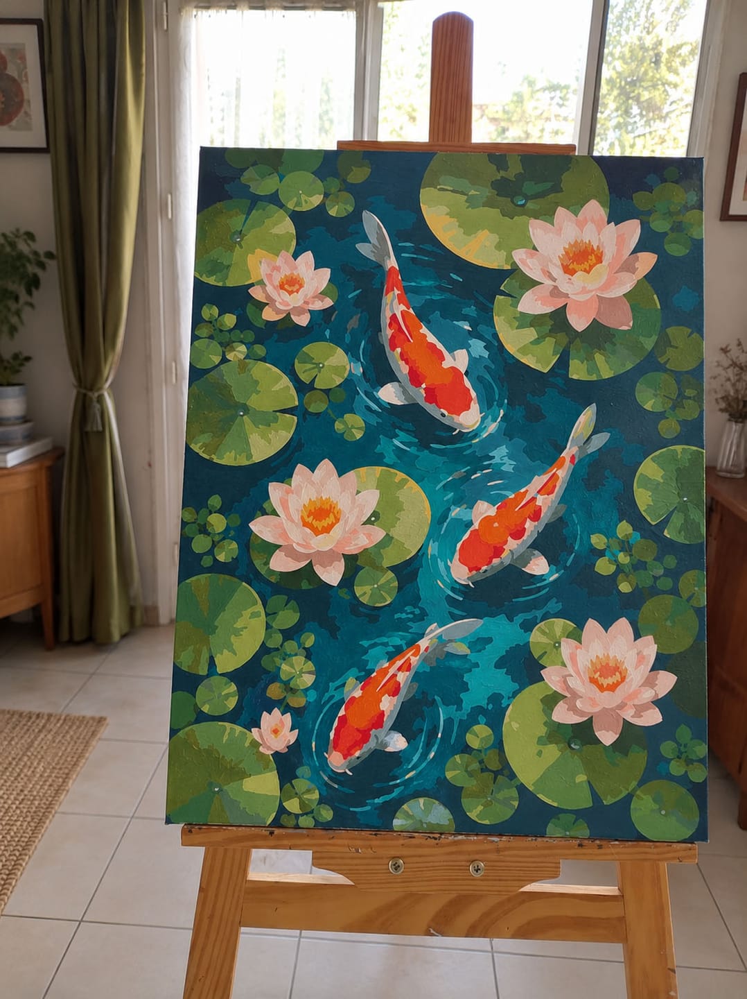 Customer photo review of Étang de carpes koï et de lotus