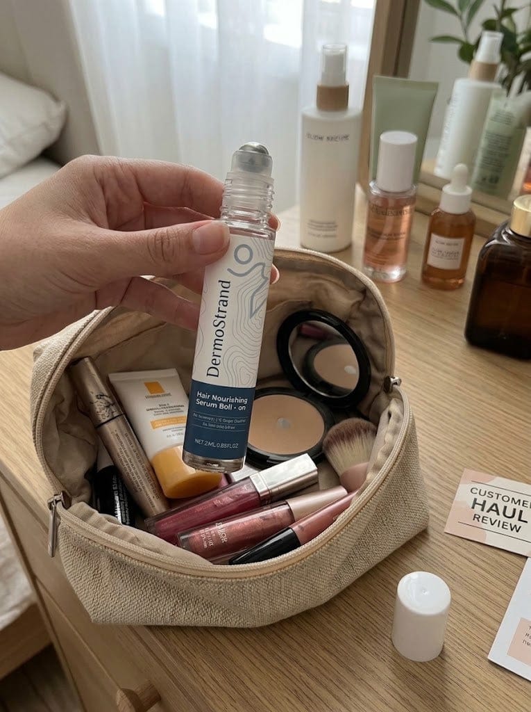 Customer photo review of DermoStrand Hair Growth Roll on Serum