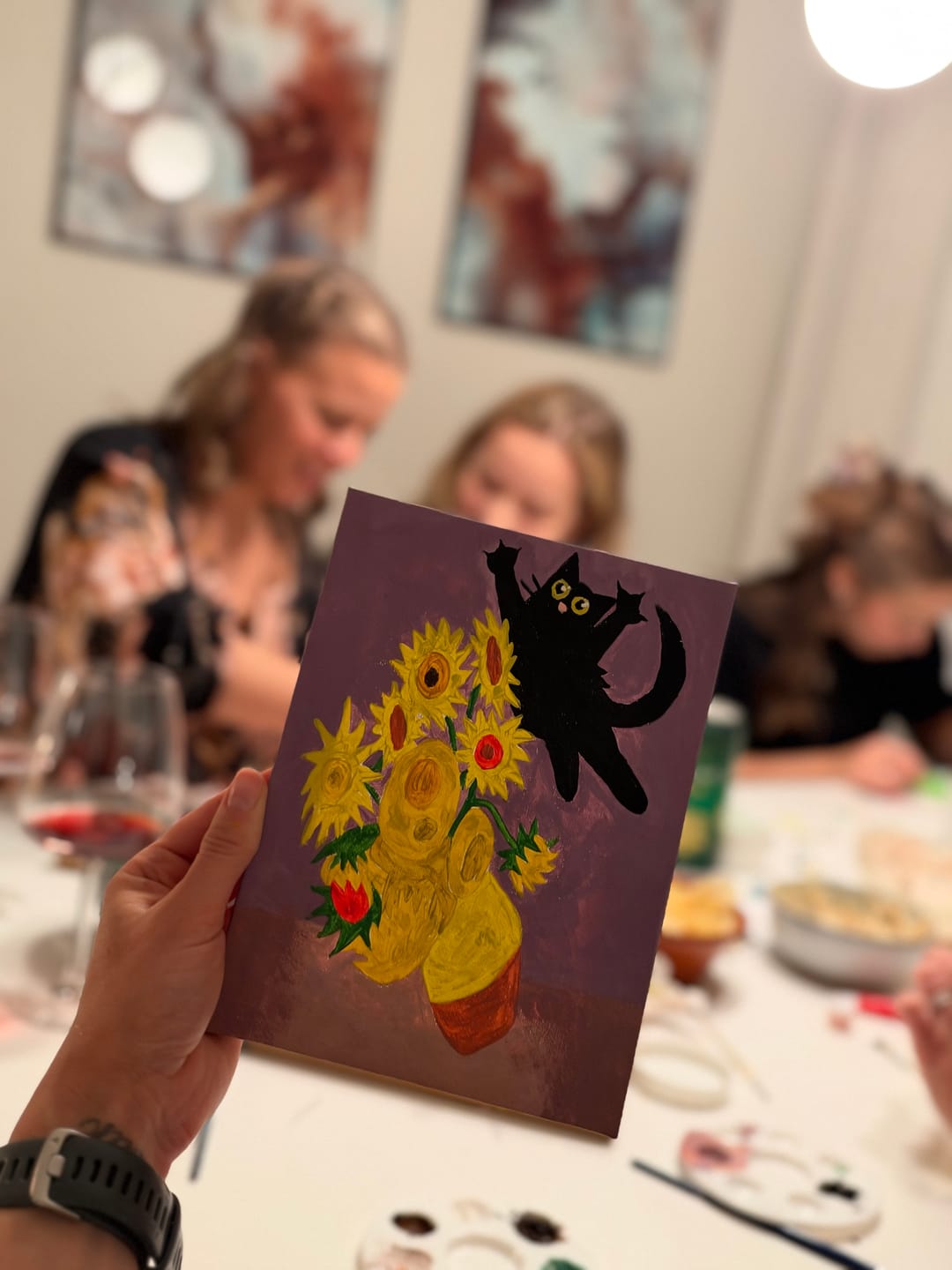 Customer photo review of 6 Mini Paintings - Crazy Cat Set