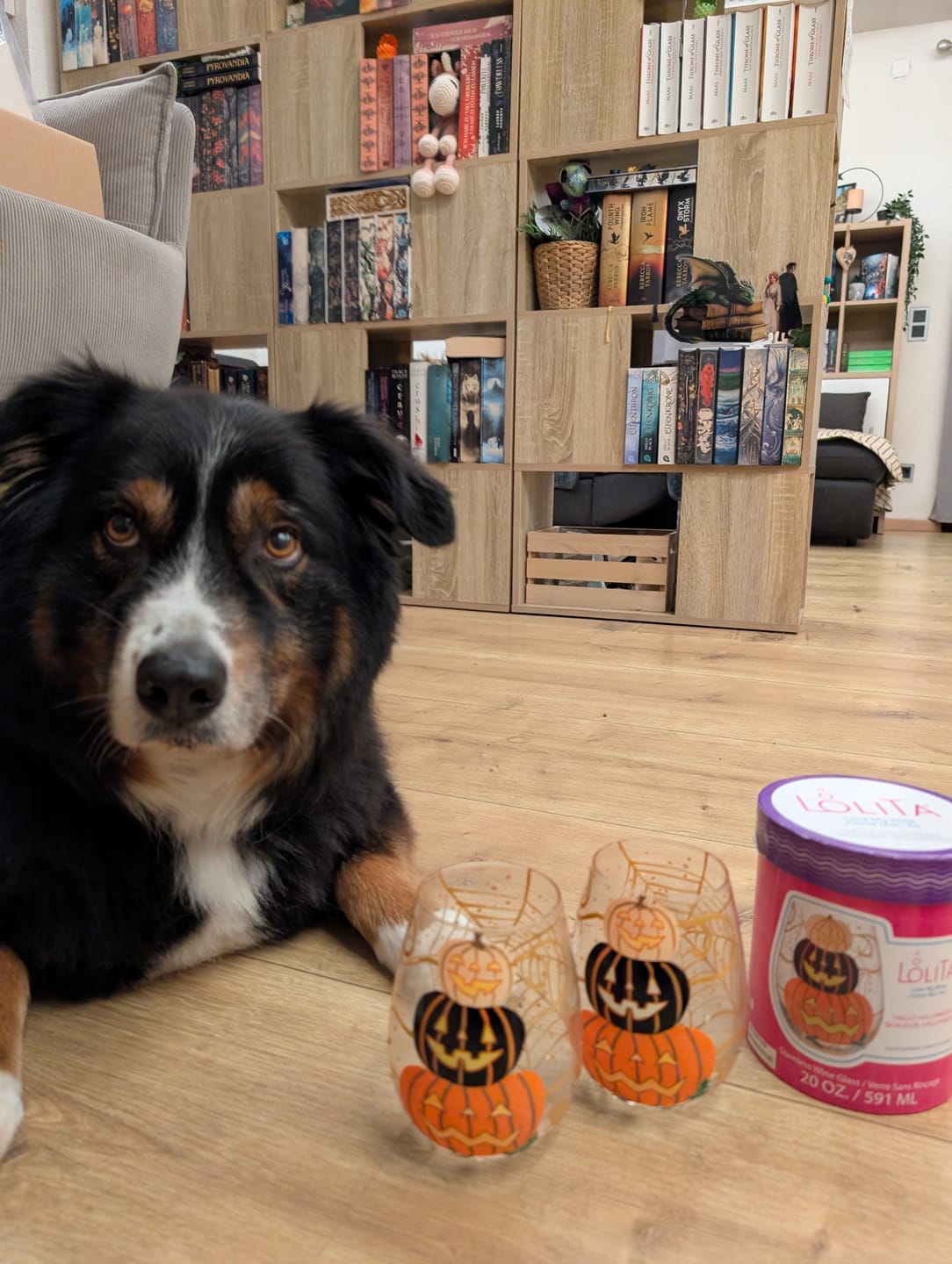 Customer photo review of Handbemaltes Halloween Glas Lolita mit Kürbisstapel