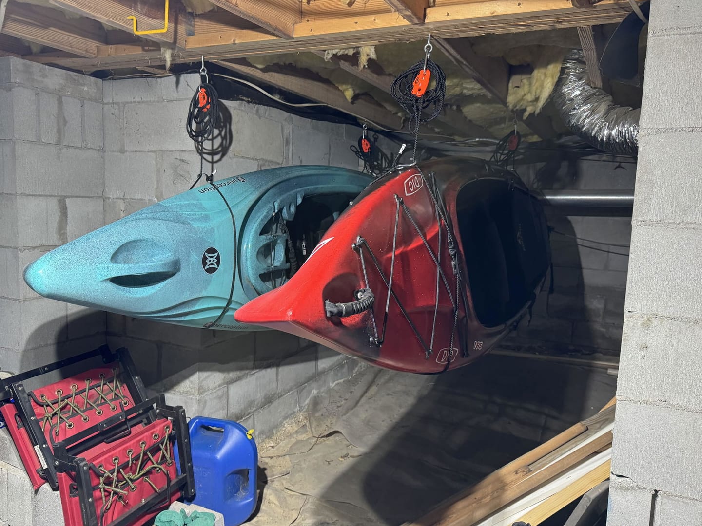 Customer photo review of Self-Locking Rope Tie-Down — 15 Foot, Orange