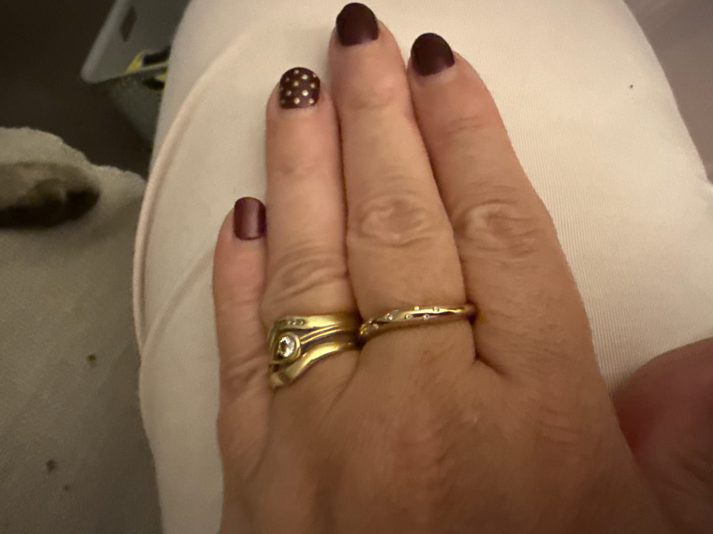 Customer photo review of Wave Ring with Stones