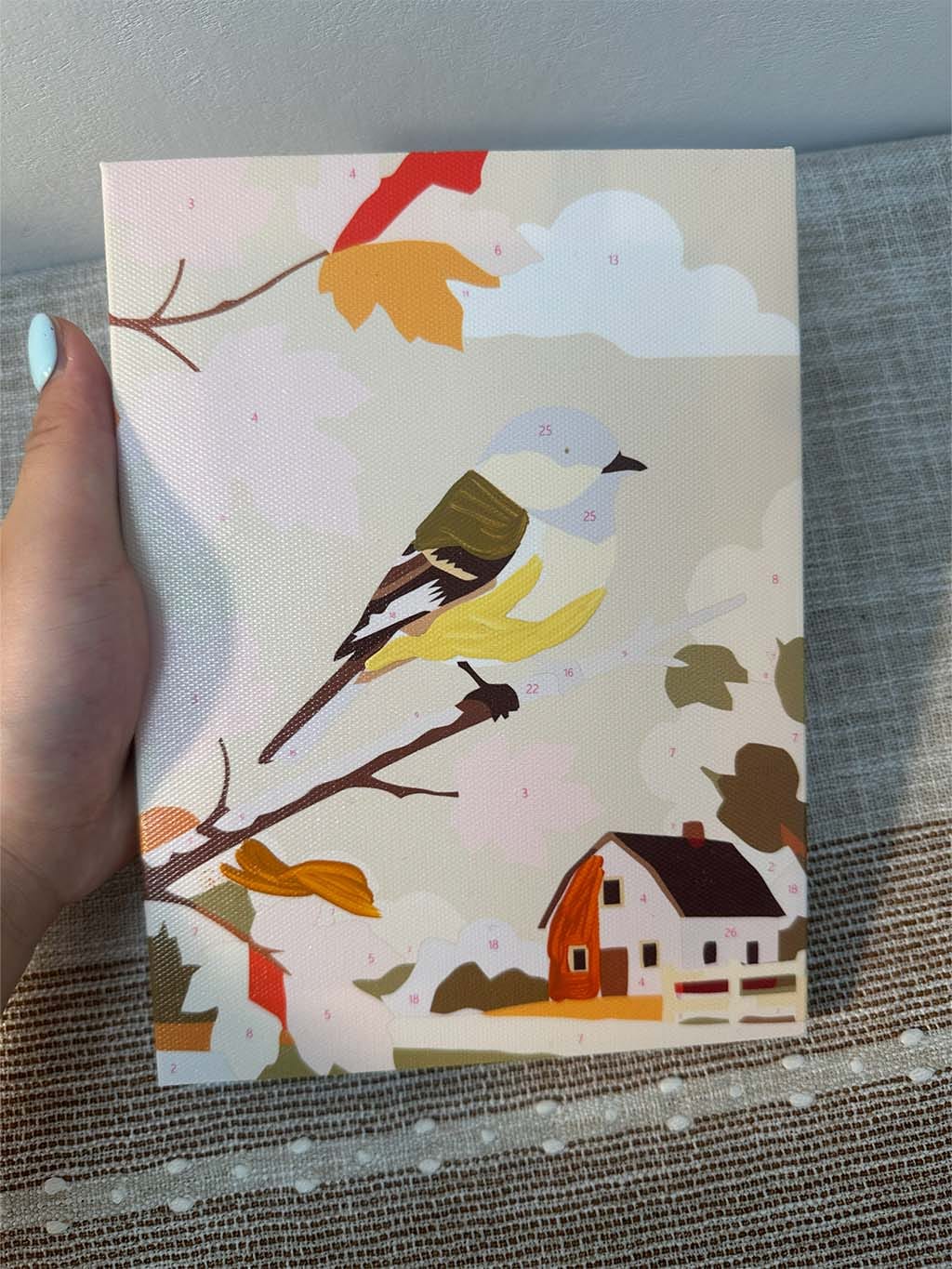Customer photo review of Mini Peinture par numéros 15x20cm (6 pièces) - Récolte des bois