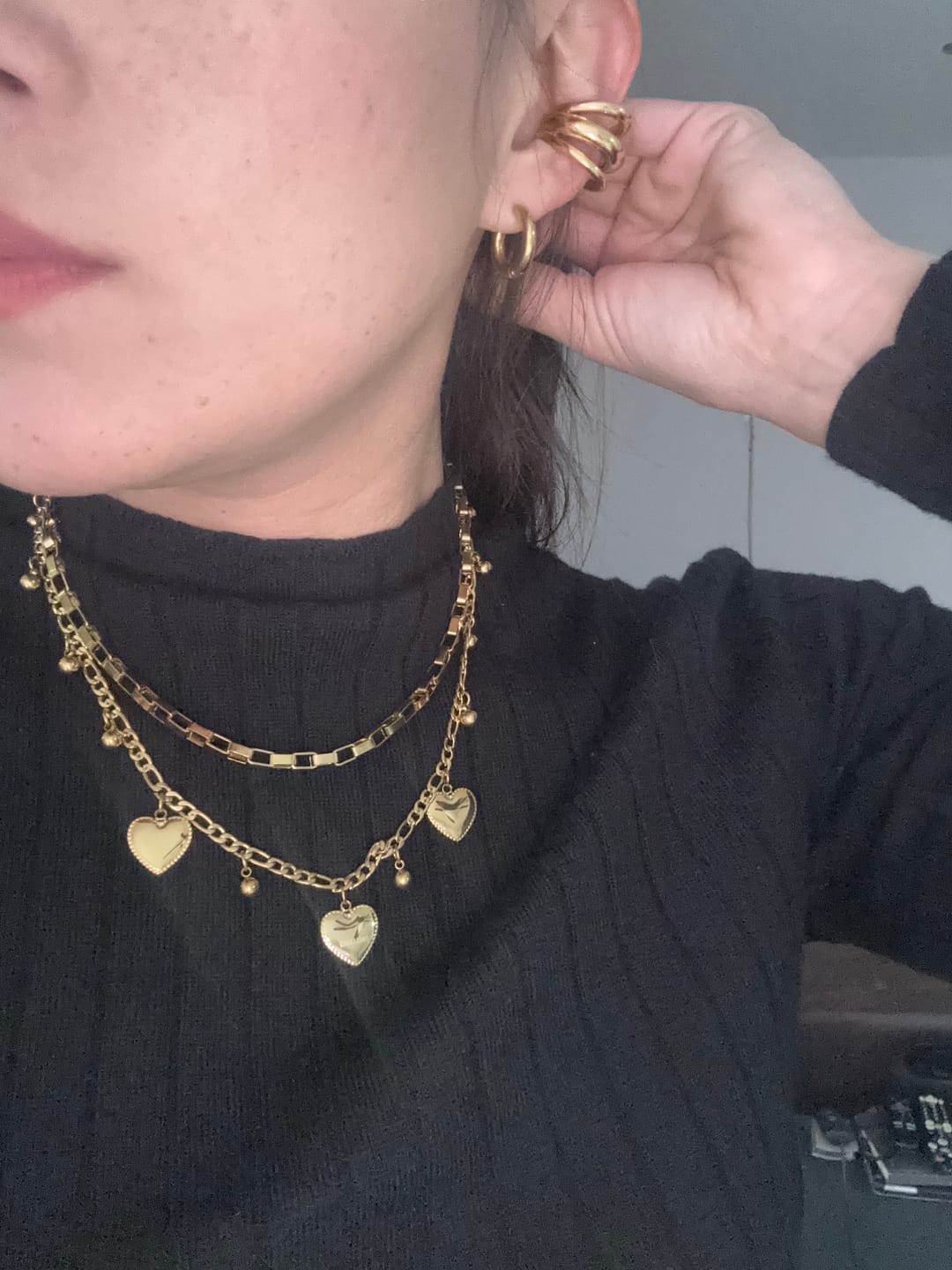 Customer photo review of Ear Cuff Triple