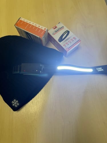 Customer photo review of Luxelight™ LED Headlamp — Limited Edition Color Collection