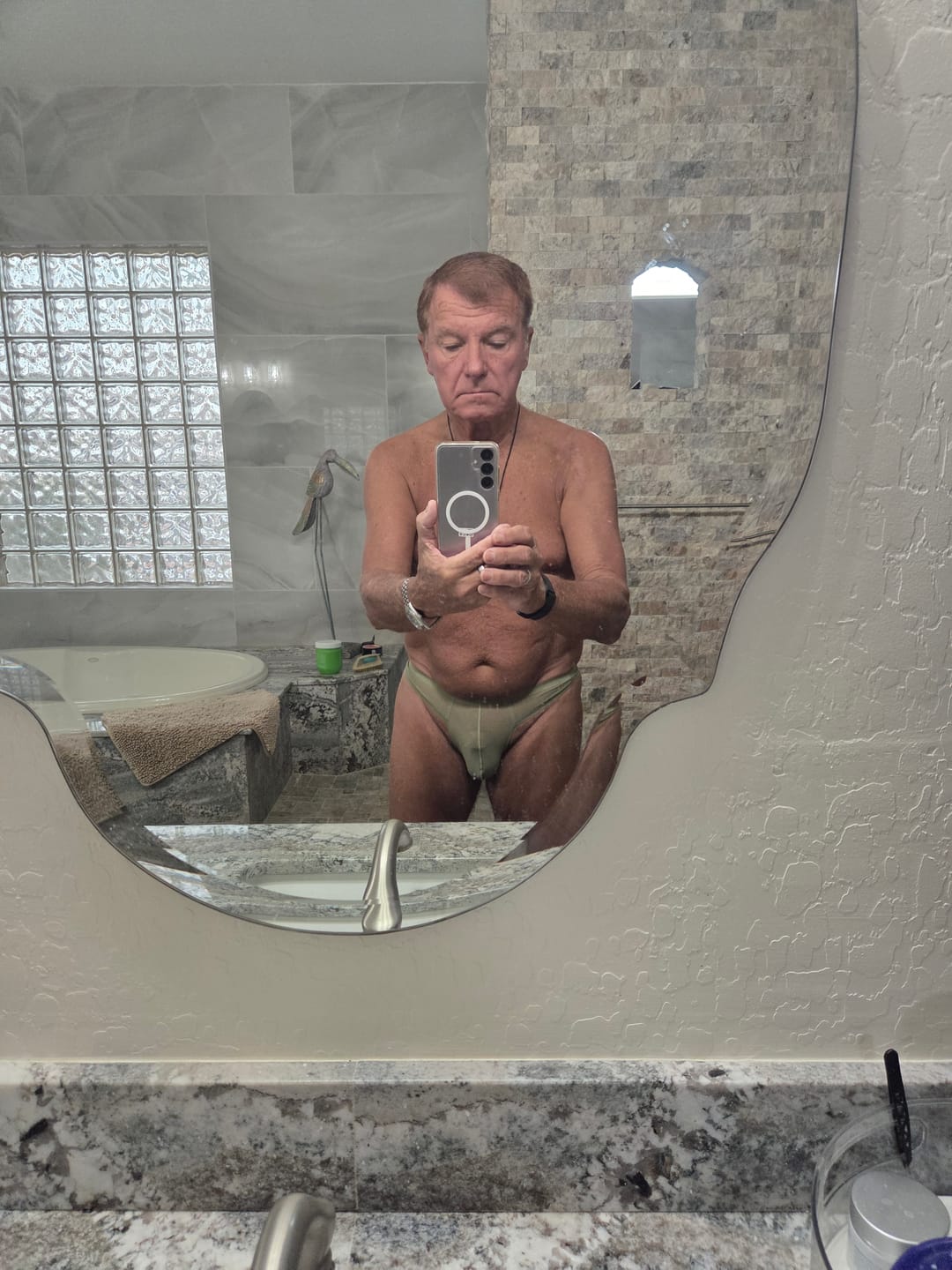 Customer photo review of 3 Pack Men's Solid Color Seamless Comfort Quick-Dry Breathable Thongs