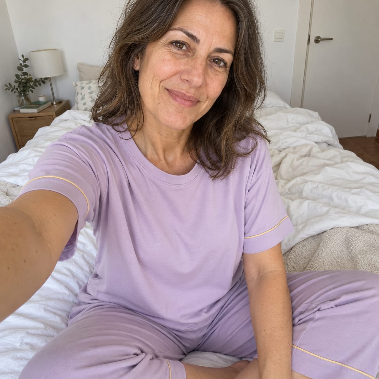 Customer photo review of Camisón Frescor – Azul grisáceo