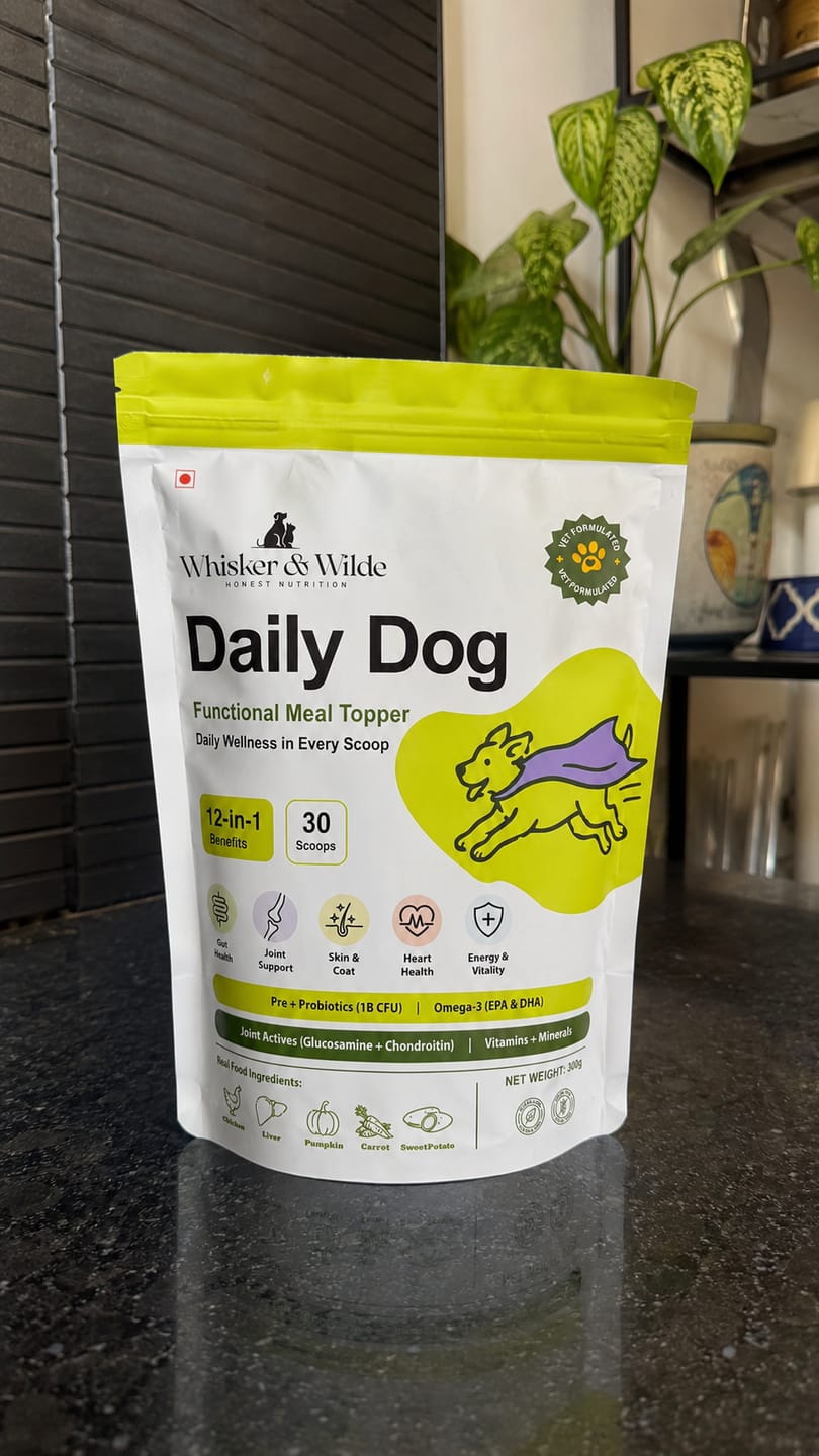 Customer photo review of Daily Dog Topper · 12-in-1 Vital Benefits