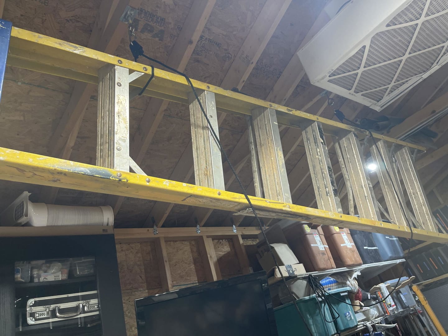 Customer photo review of Self-Locking Rope Tie-Down — 15 Foot, Orange