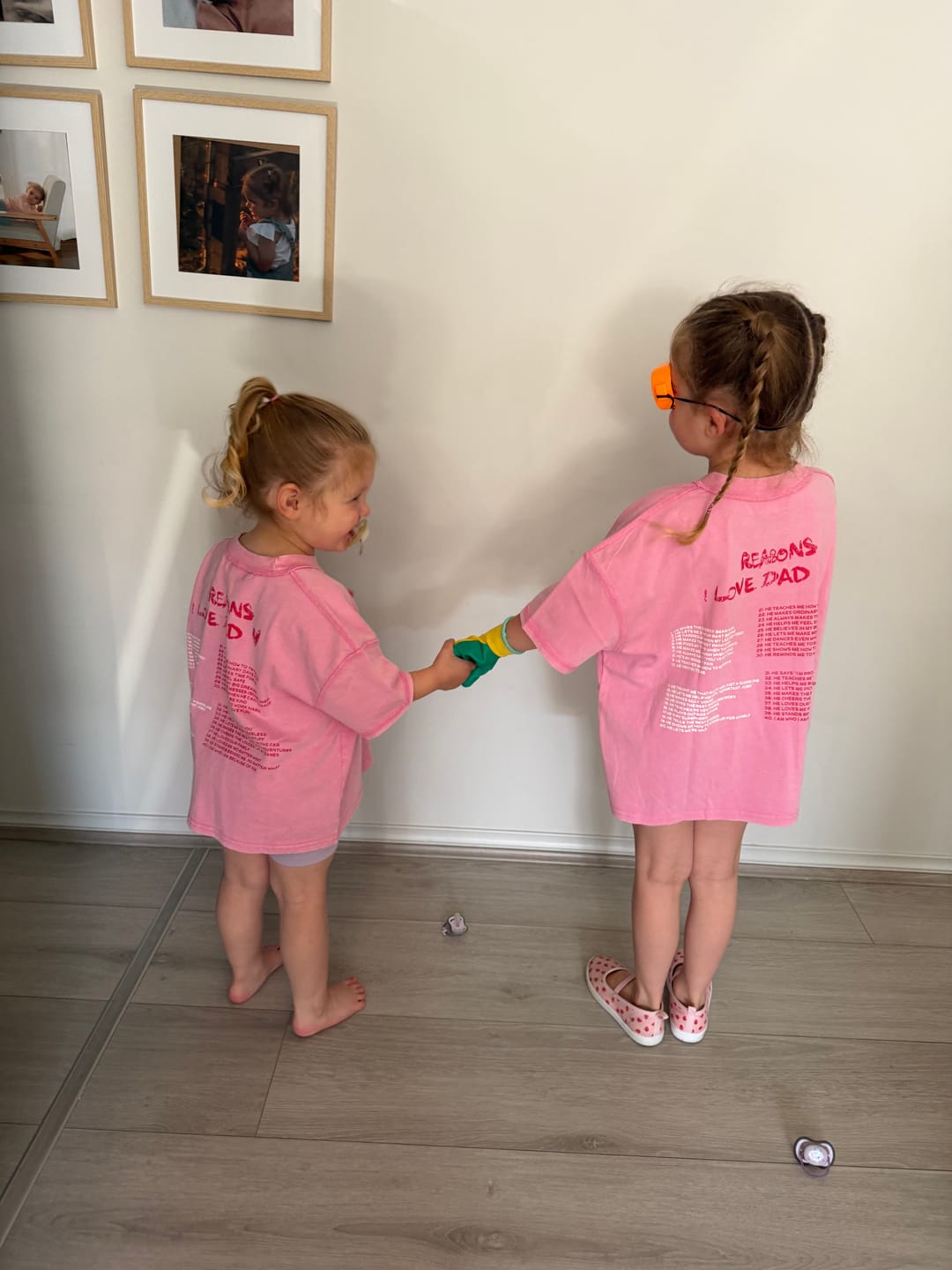 Customer photo review of Love dad tee - Rosa