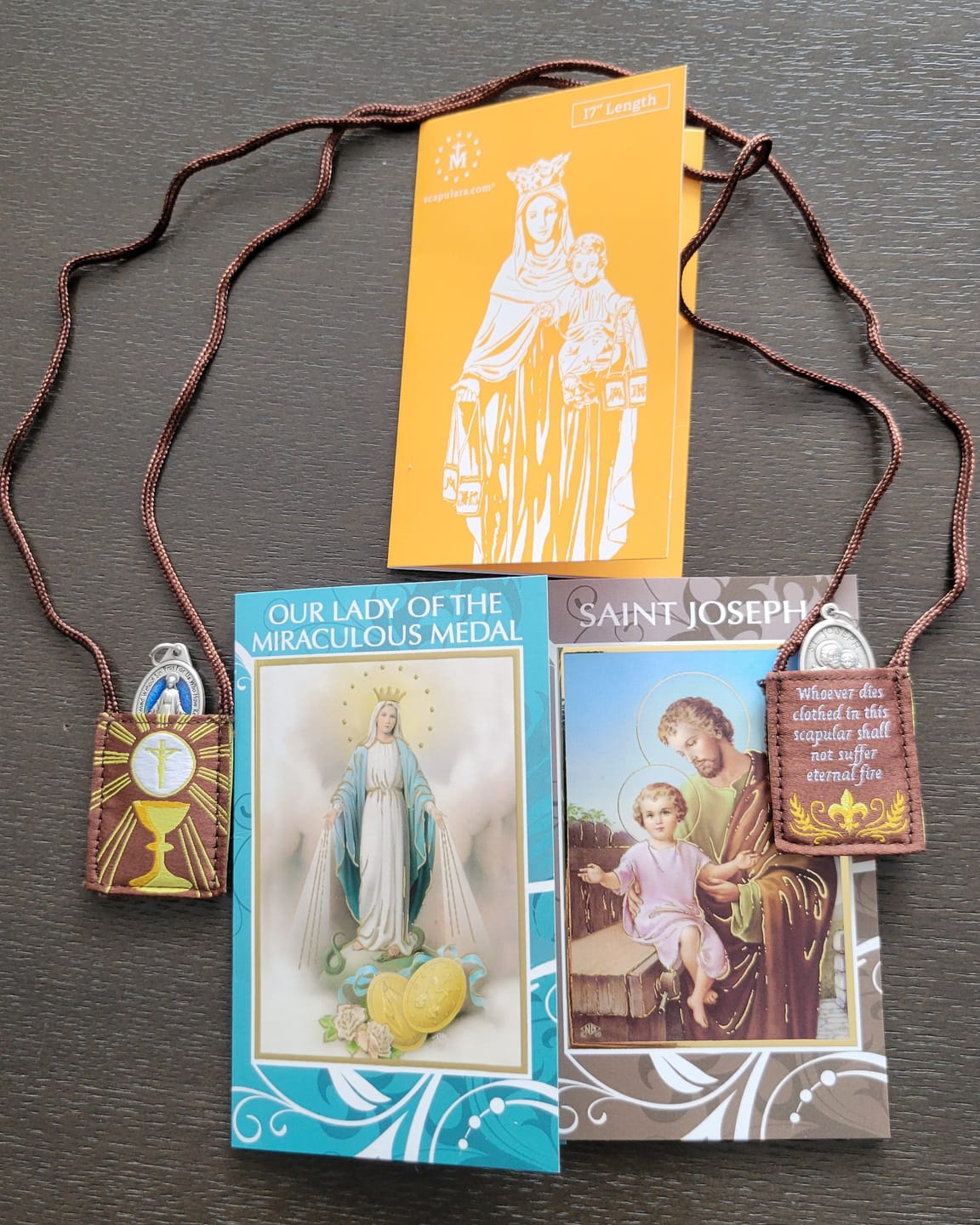 Customer photo review of Eucharist | Premium Brown Scapular