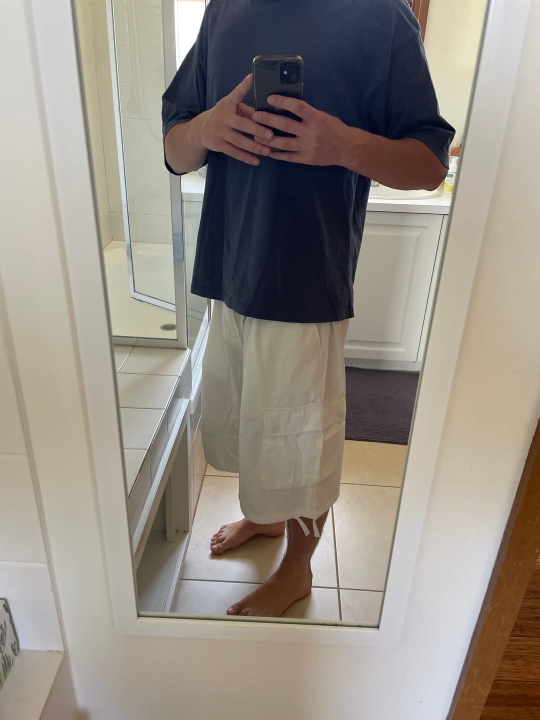 Customer photo review of Havana Cargo Shorts - White