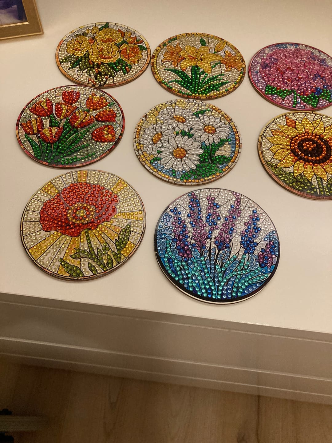 Customer photo review of Diamond Painting Blomunderlägg | 8 st
