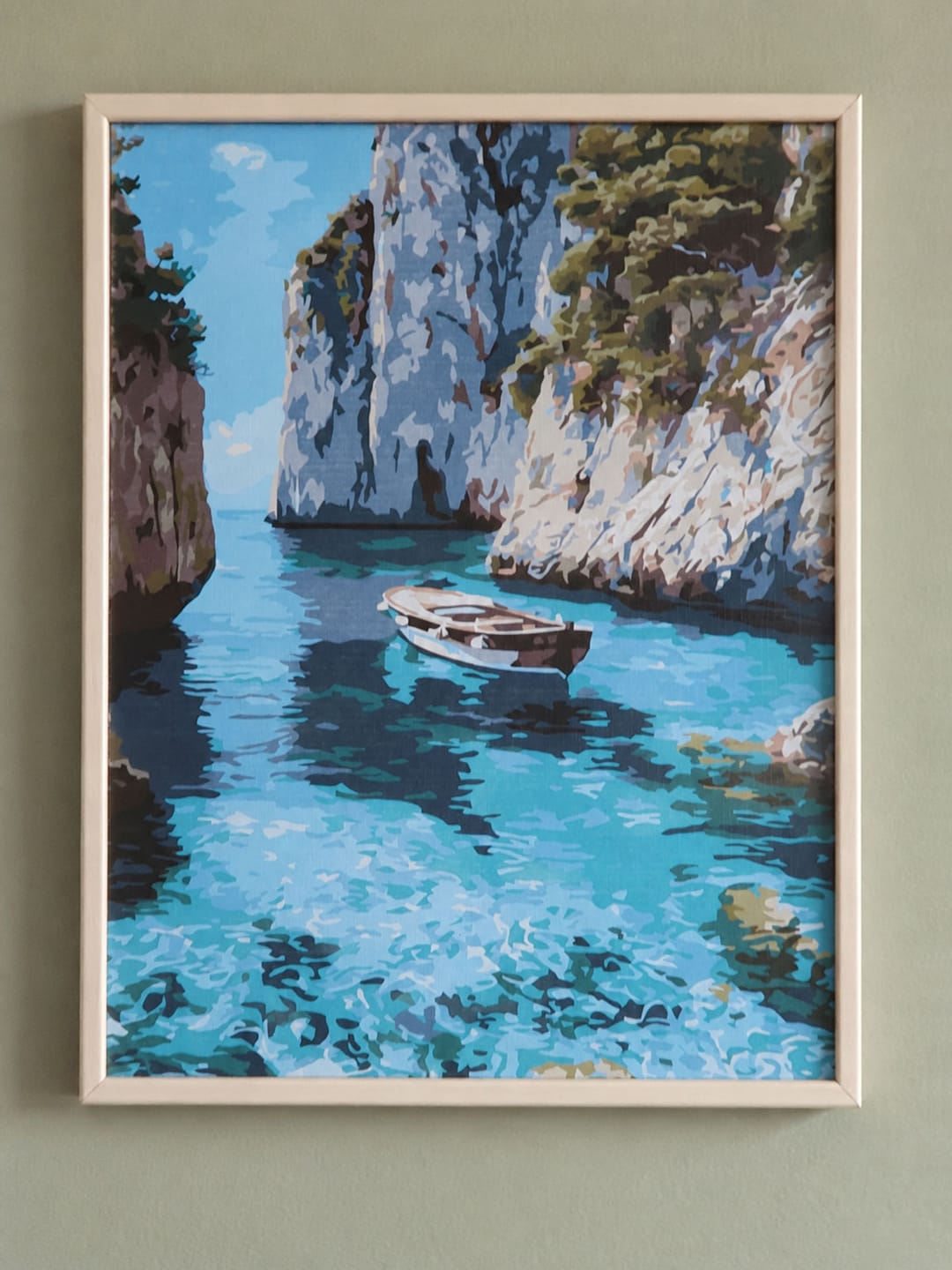 Customer photo review of Coffret Peinture par numéros - Crique bleue paisible
