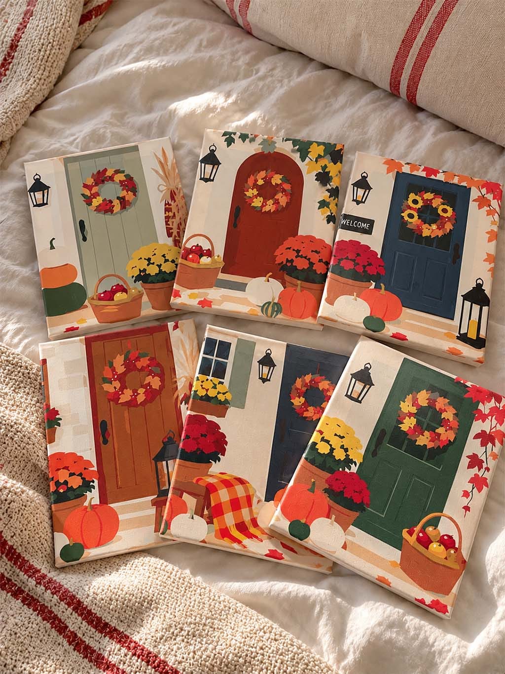 Customer photo review of Mini Peinture par numéros 15x20cm (6 pièces) - Bienvenue à l’Automne