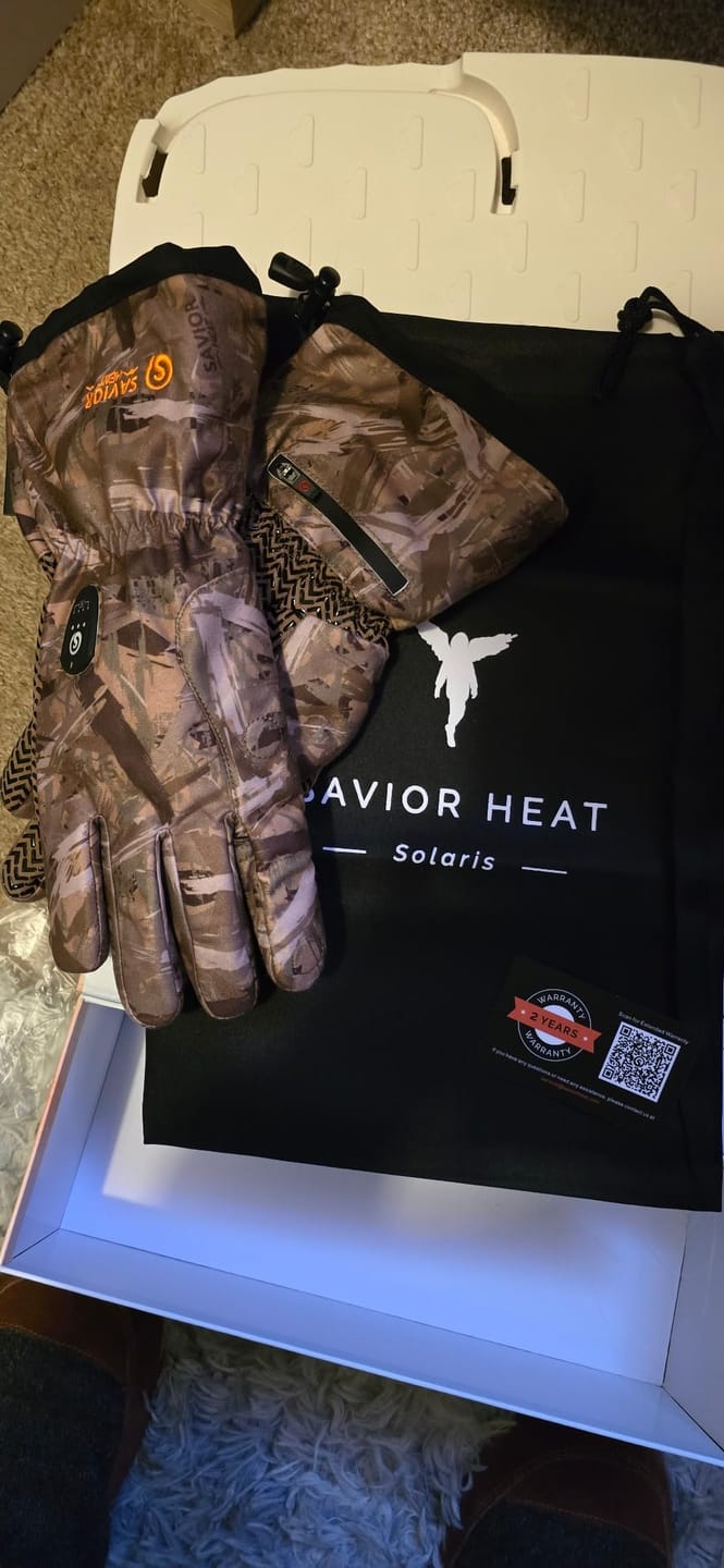 Customer photo review of SAVIOR Smart Hunting Heated Gloves - Touchscreen & Moisture-Resistant