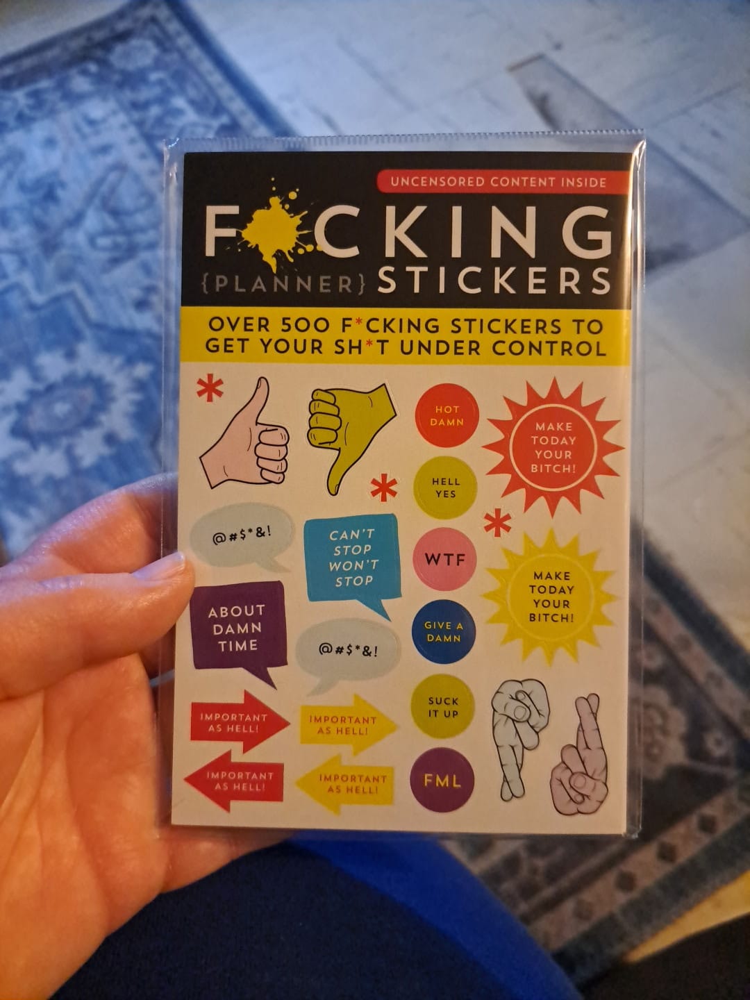 Customer photo review of F*cking Planner Stickers