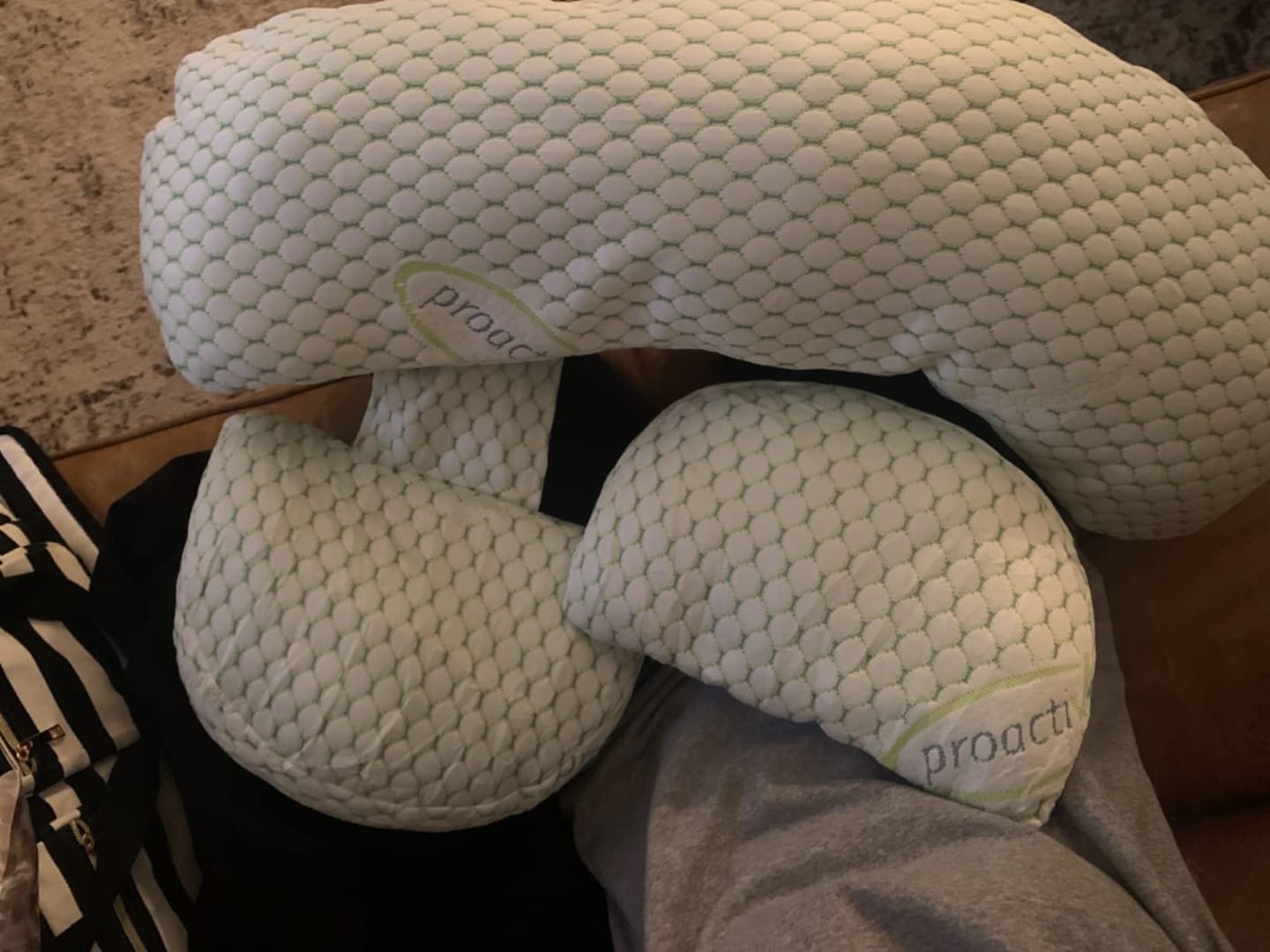 Customer photo review of Pregnancy Pillow - Full Body Maternity Support for Back & Hips