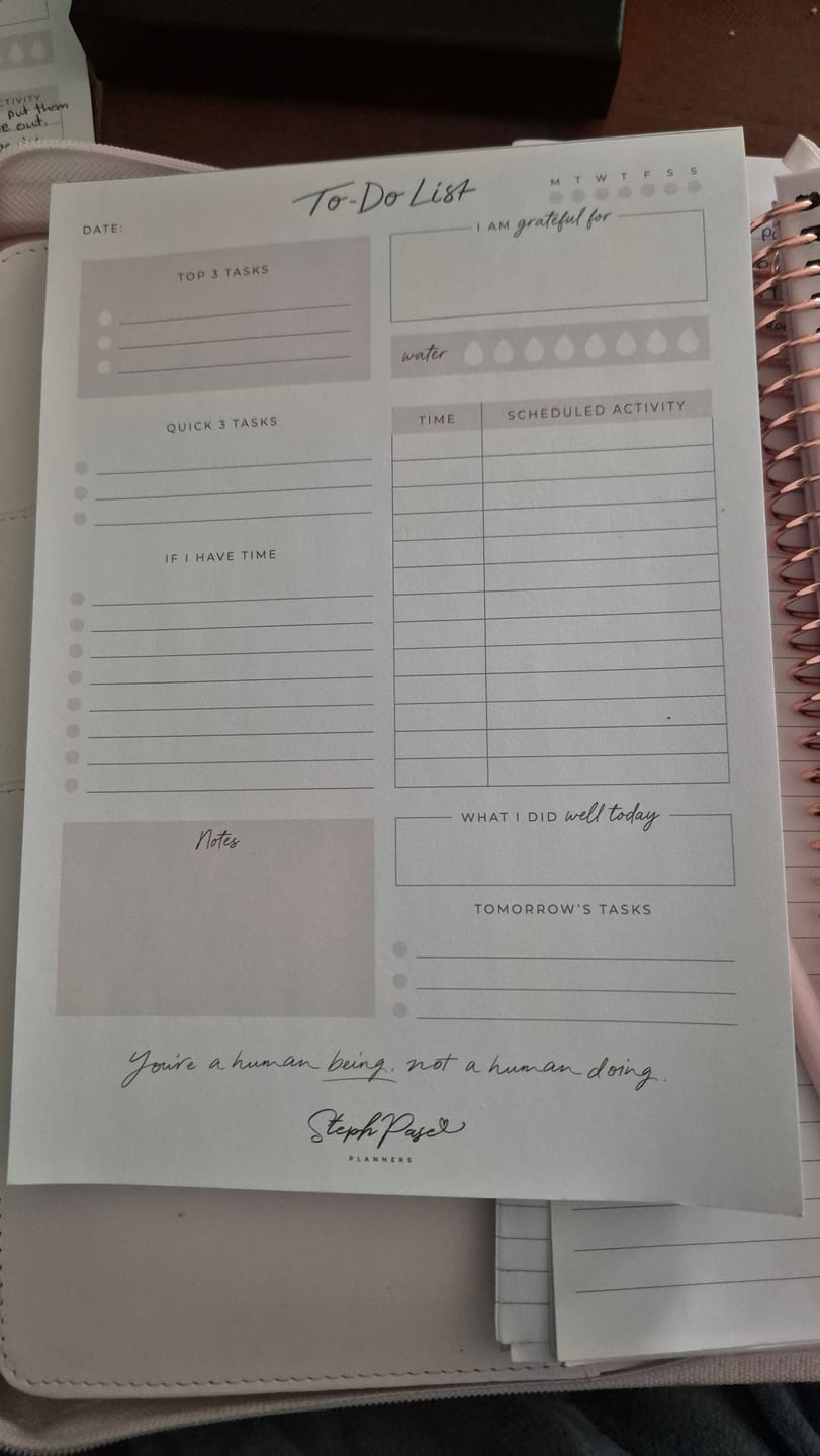 Customer photo review of Daily To-Do List Planner Notepad
