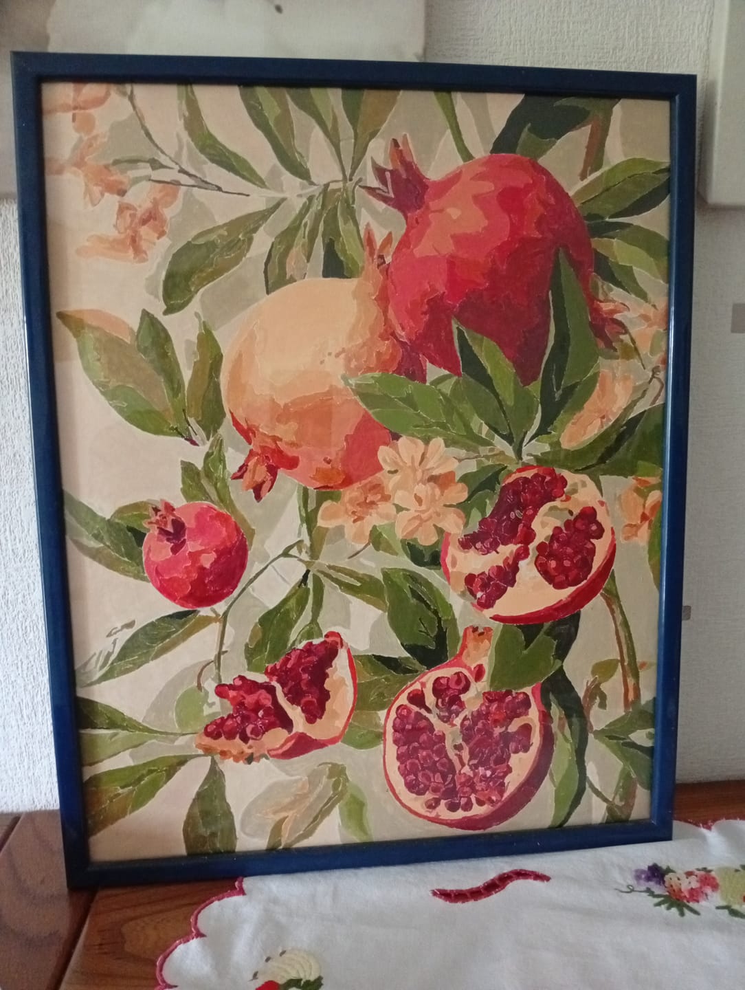 Customer photo review of Blooming pomegranates | Paint by Number