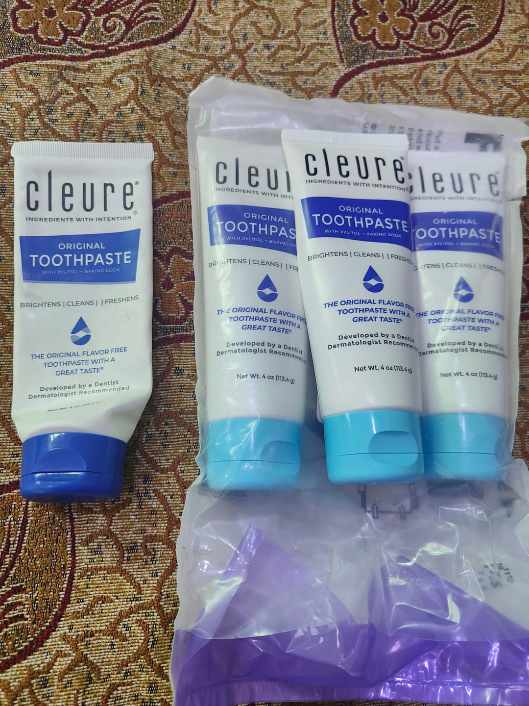 Customer photo review of Unflavored Toothpaste
