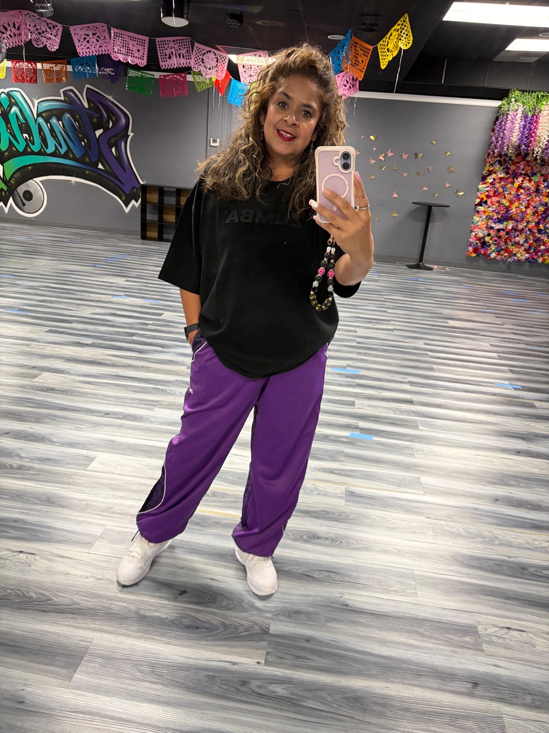 Customer photo review of Zumba Modal Drop Shoulder Oversized Top