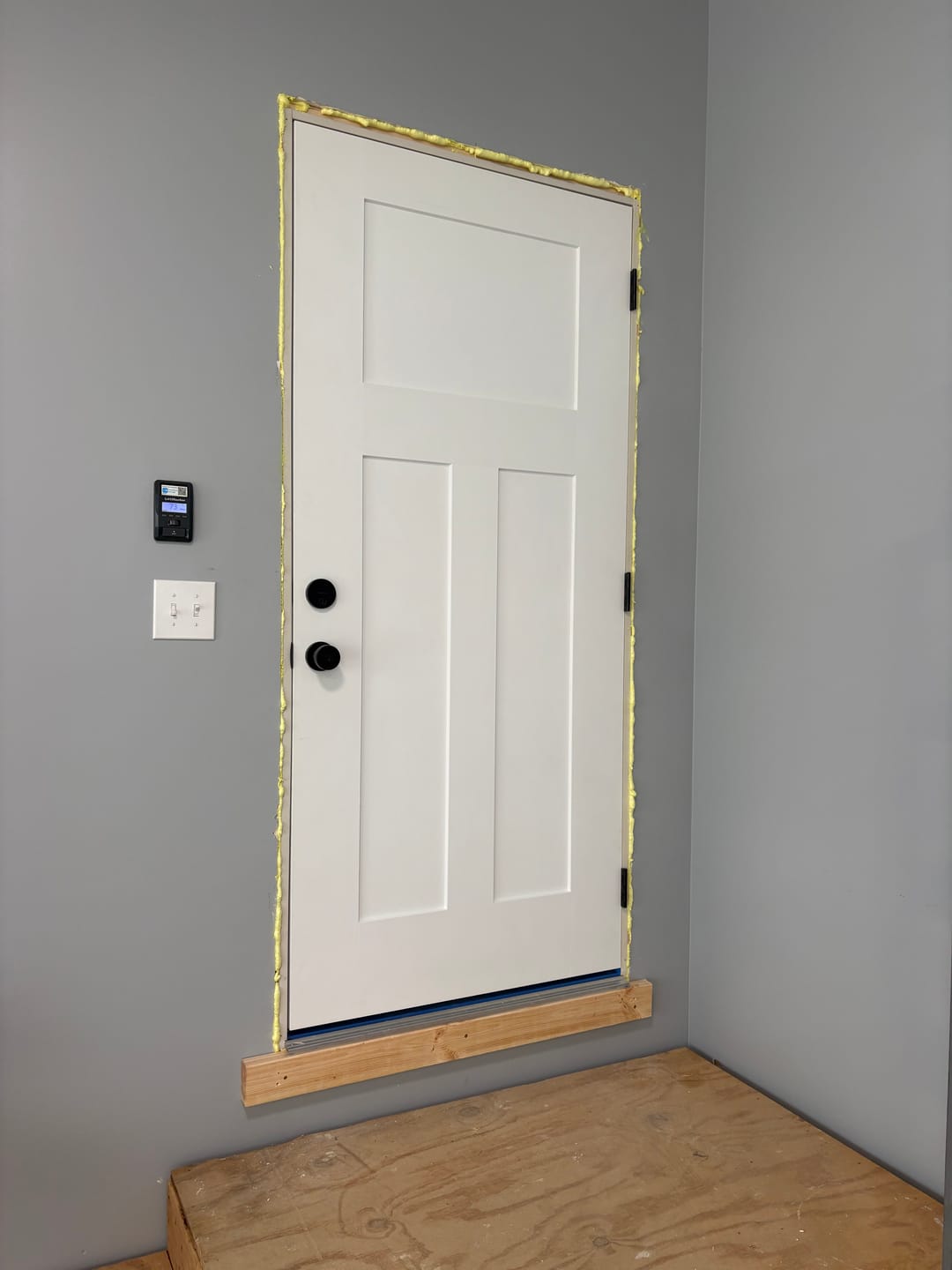 Customer photo review of 20-Minute Fire-Rated Fiberglass Entry Door - 3 Panel Craftsman (36" x 80")