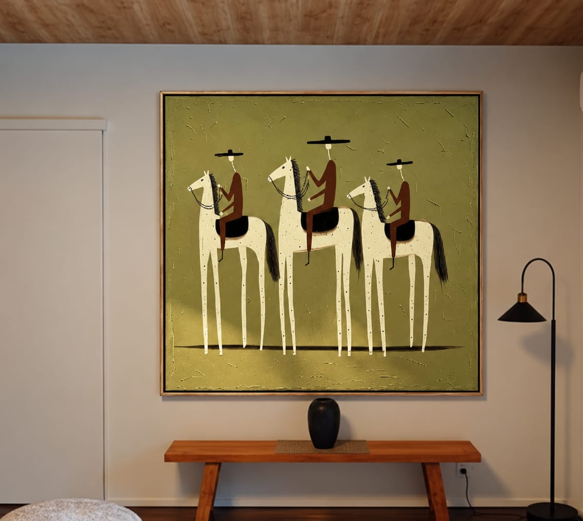 Customer photo review of Sage Cavalcade-Western Rider Painting