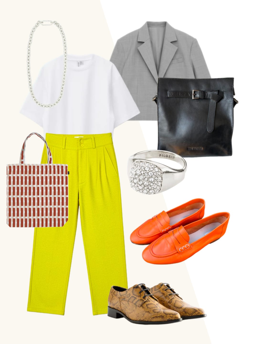 Customer photo review of Hepburn pants lurex - lemon