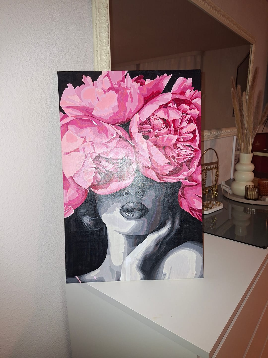 Customer photo review of Malen nach Zahlen - Noir Woman - Premium Painting